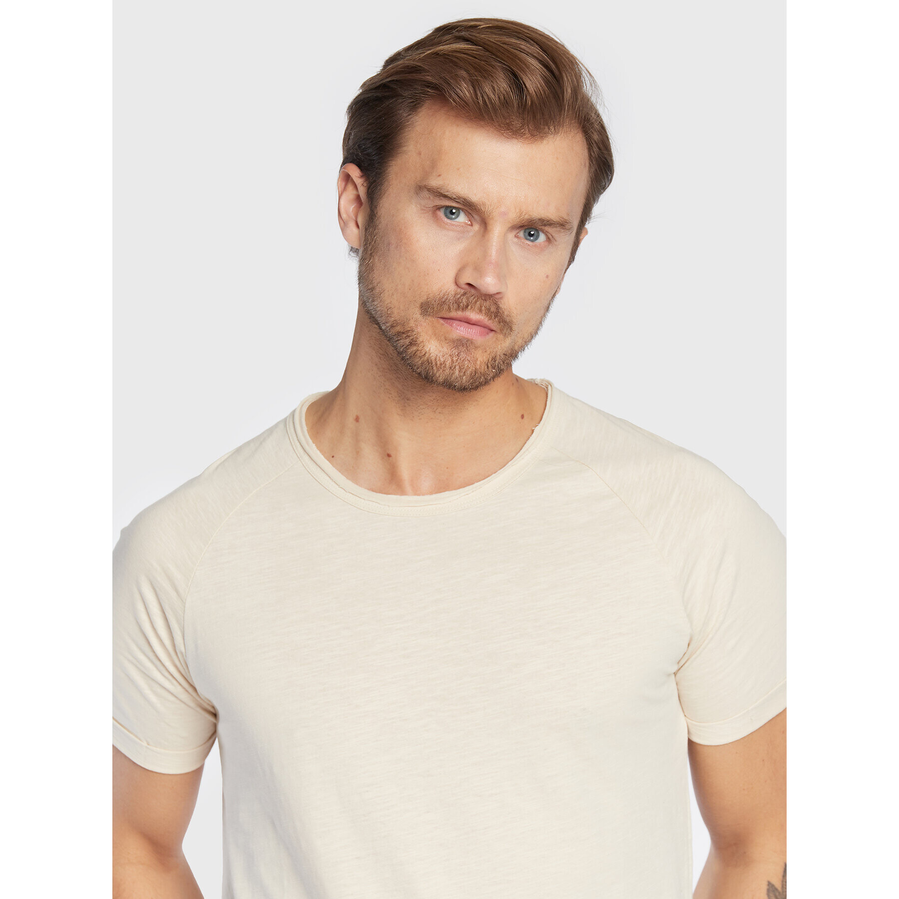 Redefined Rebel Тишърт Kas 181066 Бежов Regular Fit - Pepit.bg