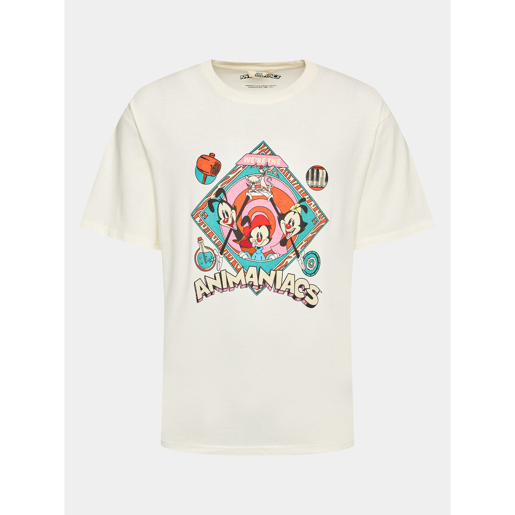 Redefined Rebel Тишърт Lee 221115 Екрю Relaxed Fit - Pepit.bg