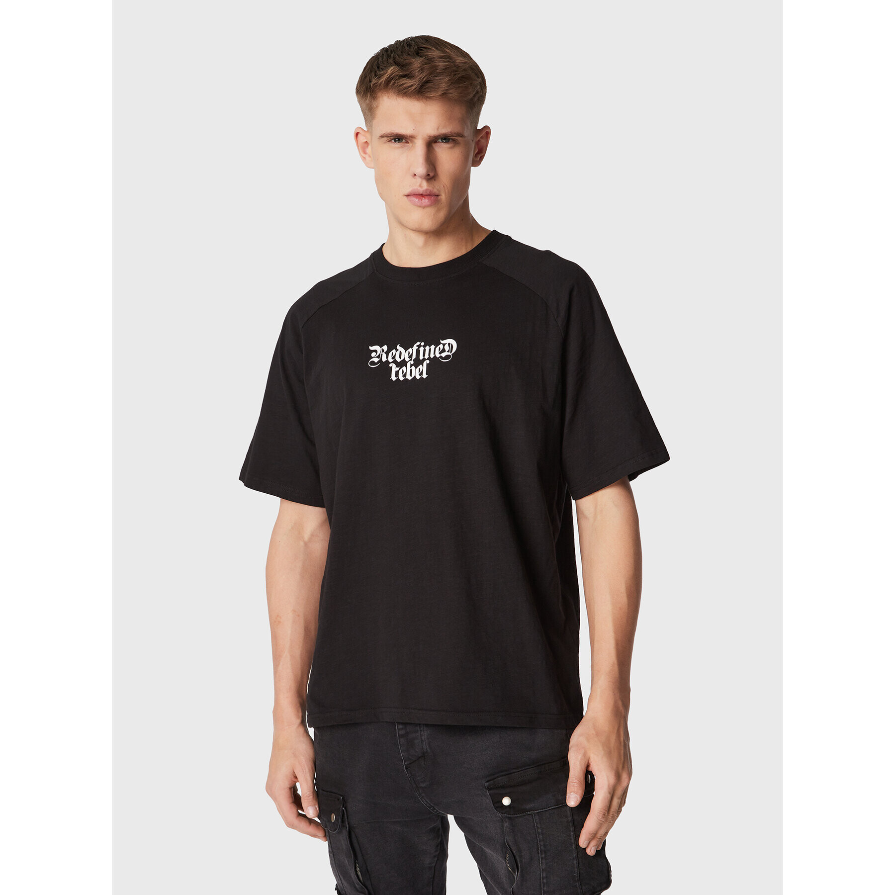 Redefined Rebel Тишърт Marcel 211158 Черен Regular Fit - Pepit.bg
