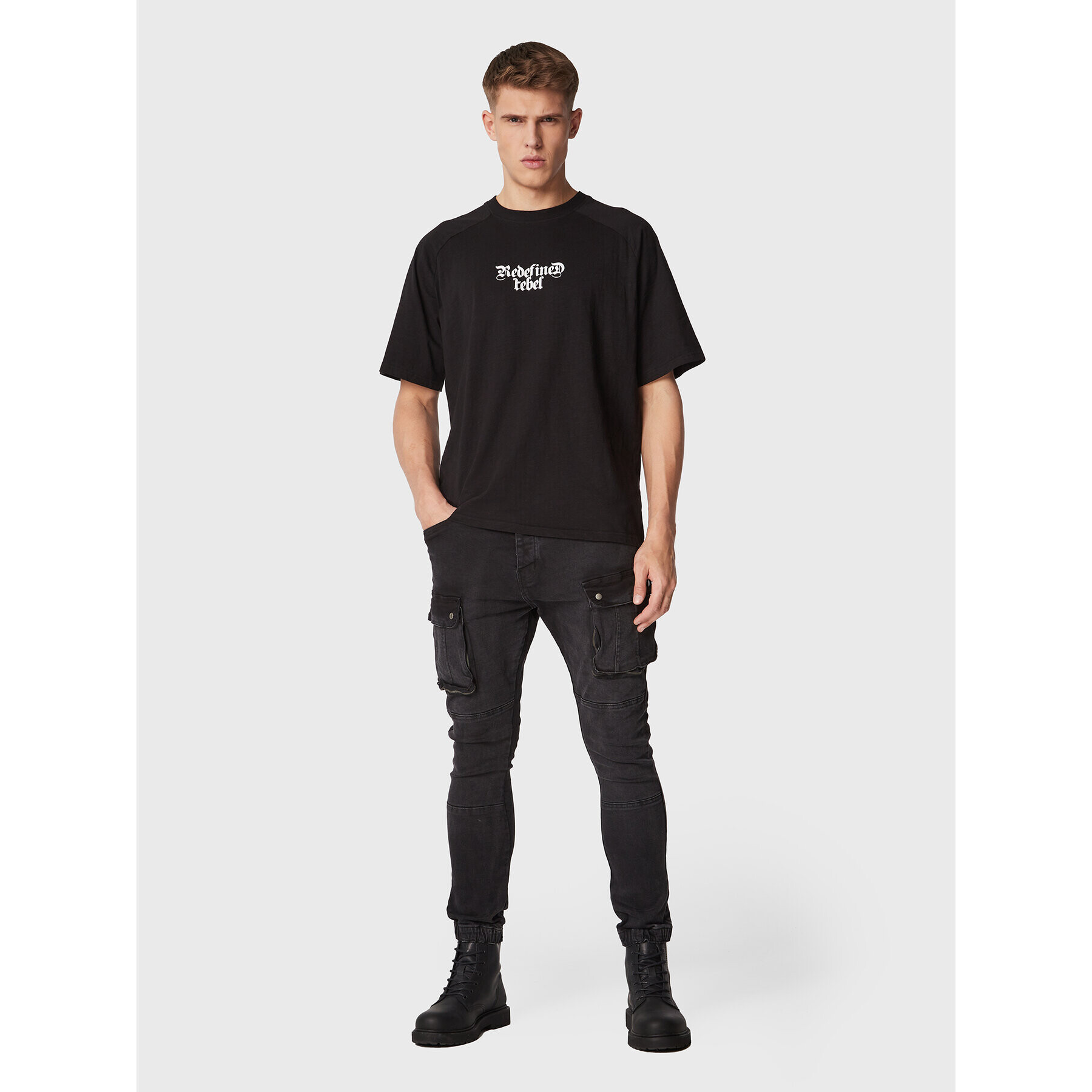 Redefined Rebel Тишърт Marcel 211158 Черен Regular Fit - Pepit.bg