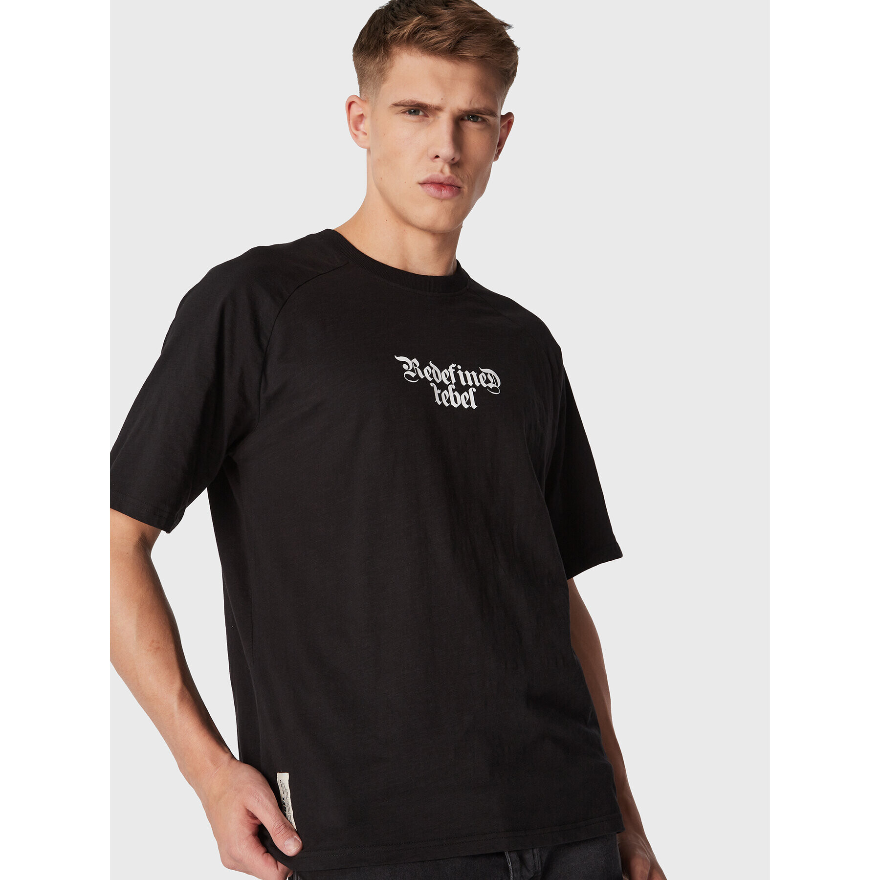 Redefined Rebel Тишърт Marcel 211158 Черен Regular Fit - Pepit.bg
