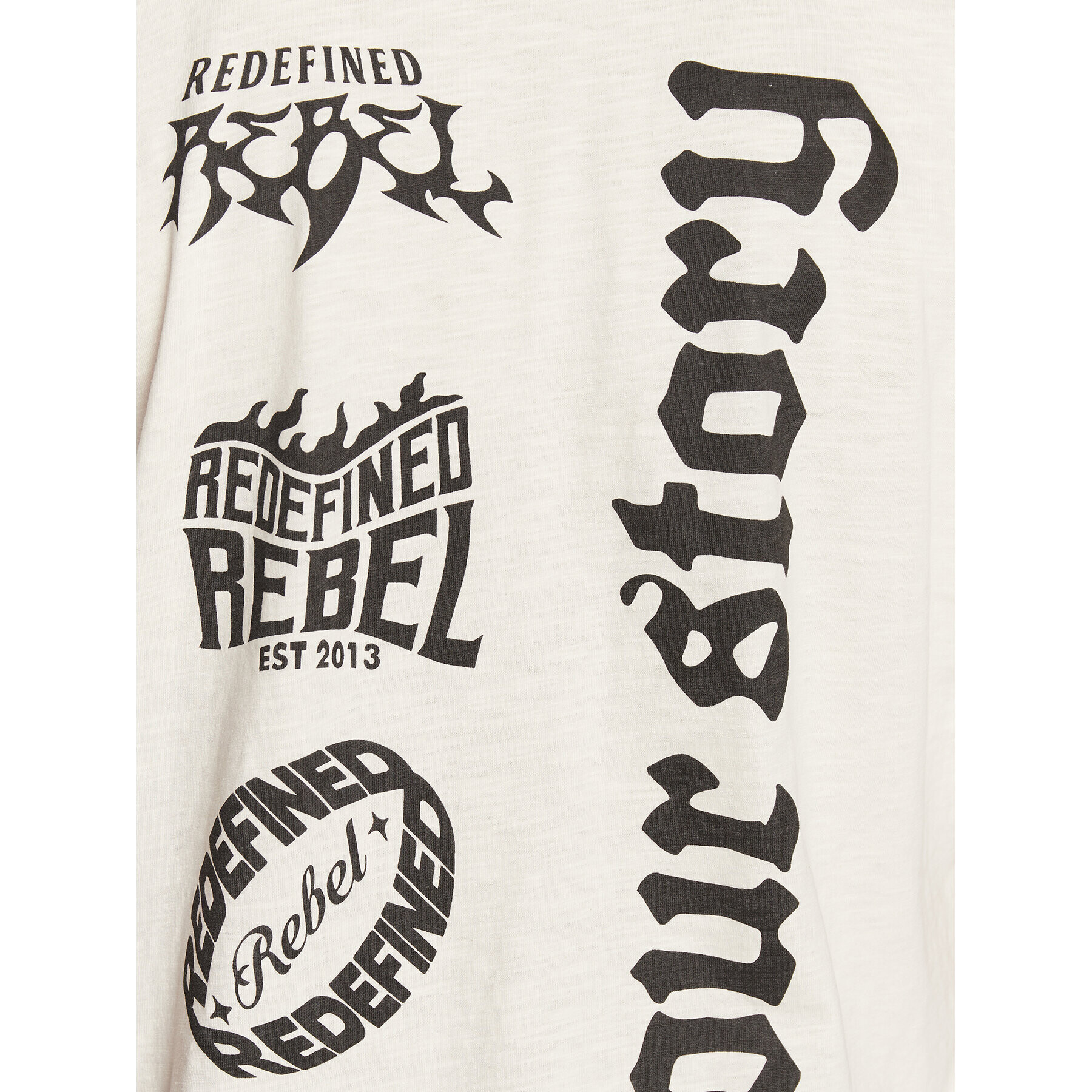 Redefined Rebel Тишърт Marcel 211158 Екрю Regular Fit - Pepit.bg