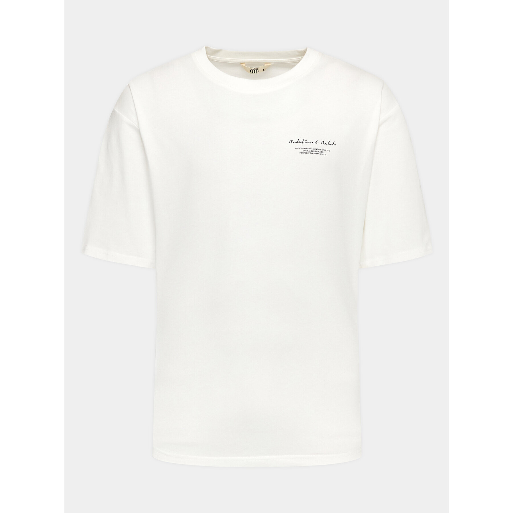 Redefined Rebel Тишърт Raymond 221131 Бял Relaxed Fit - Pepit.bg