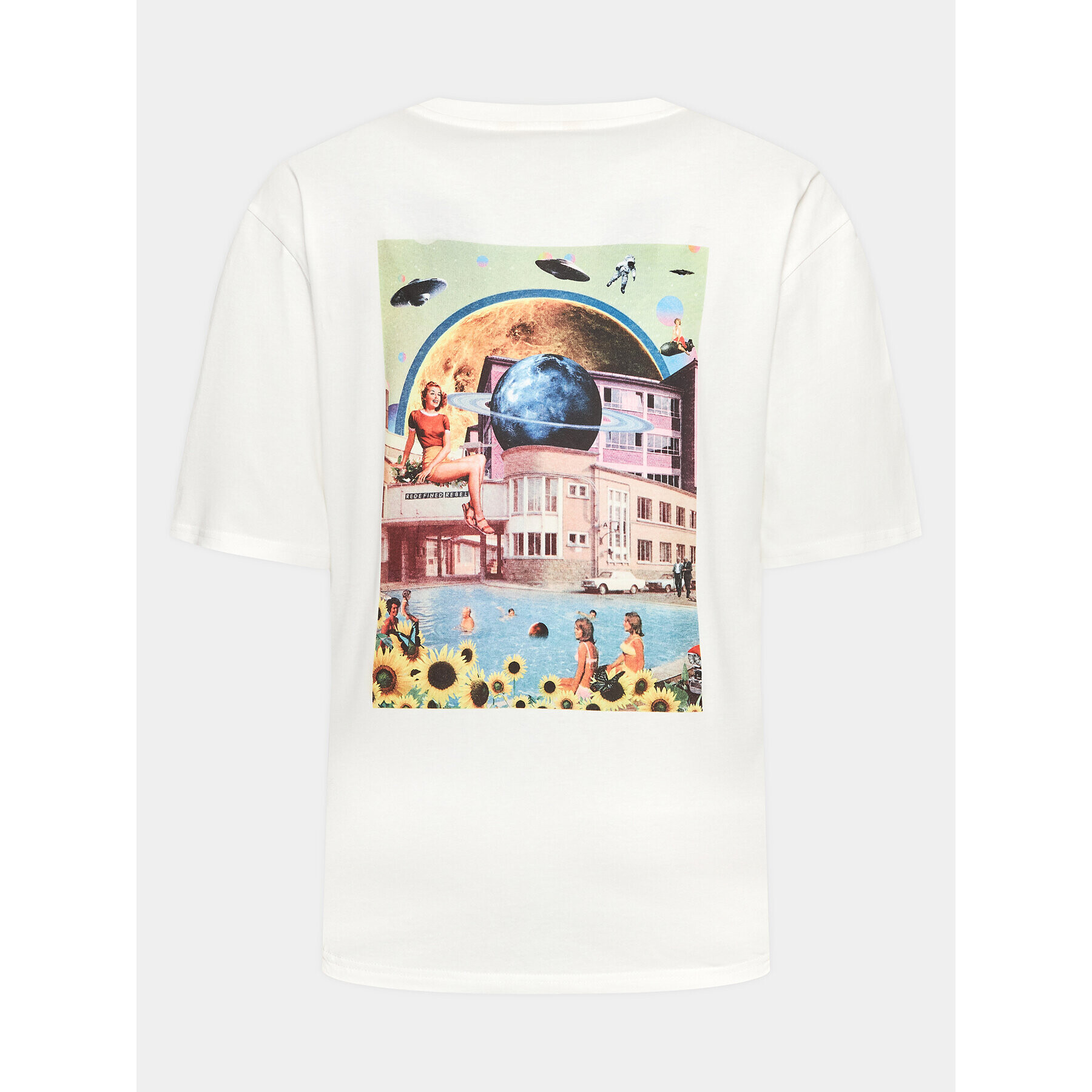 Redefined Rebel Тишърт Raymond 221131 Бял Relaxed Fit - Pepit.bg