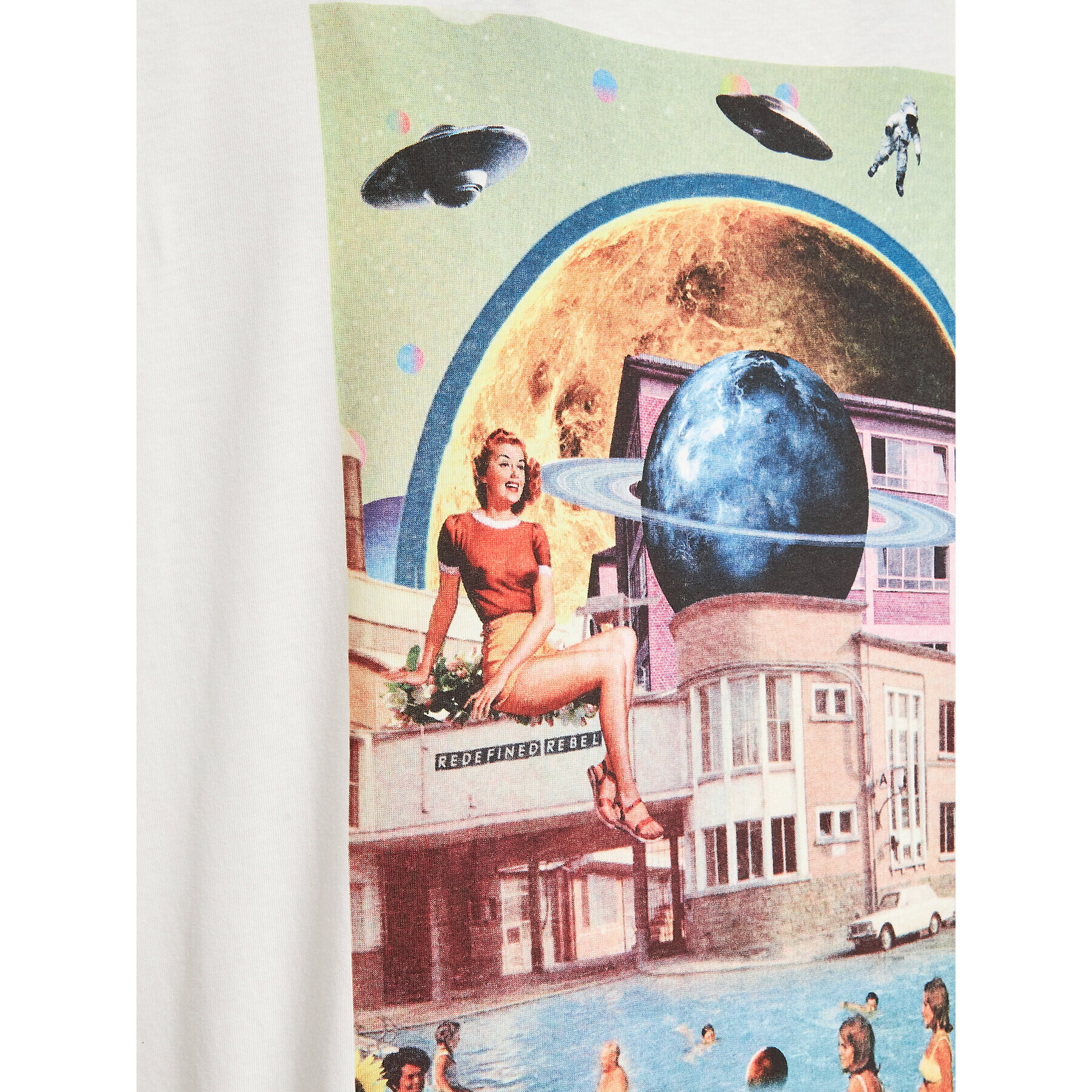Redefined Rebel Тишърт Raymond 221131 Бял Relaxed Fit - Pepit.bg