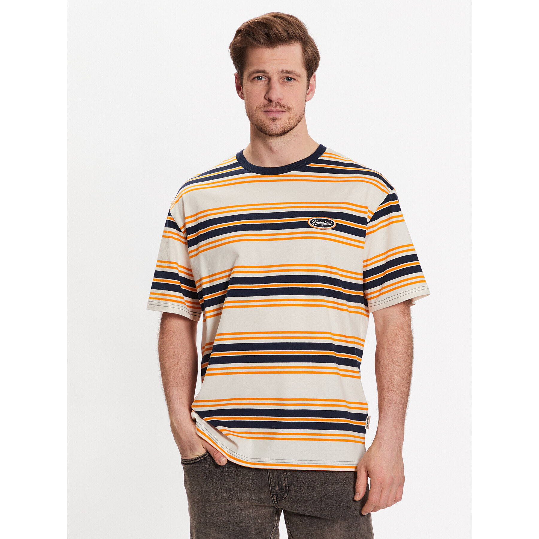 Redefined Rebel Тишърт Tucker 221064 Бежов Boxy Fit - Pepit.bg