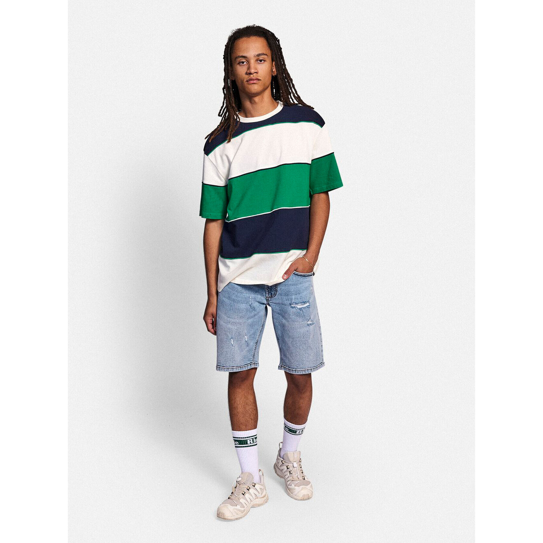 Redefined Rebel Тишърт Watson 221044 Зелен Boxy Fit - Pepit.bg