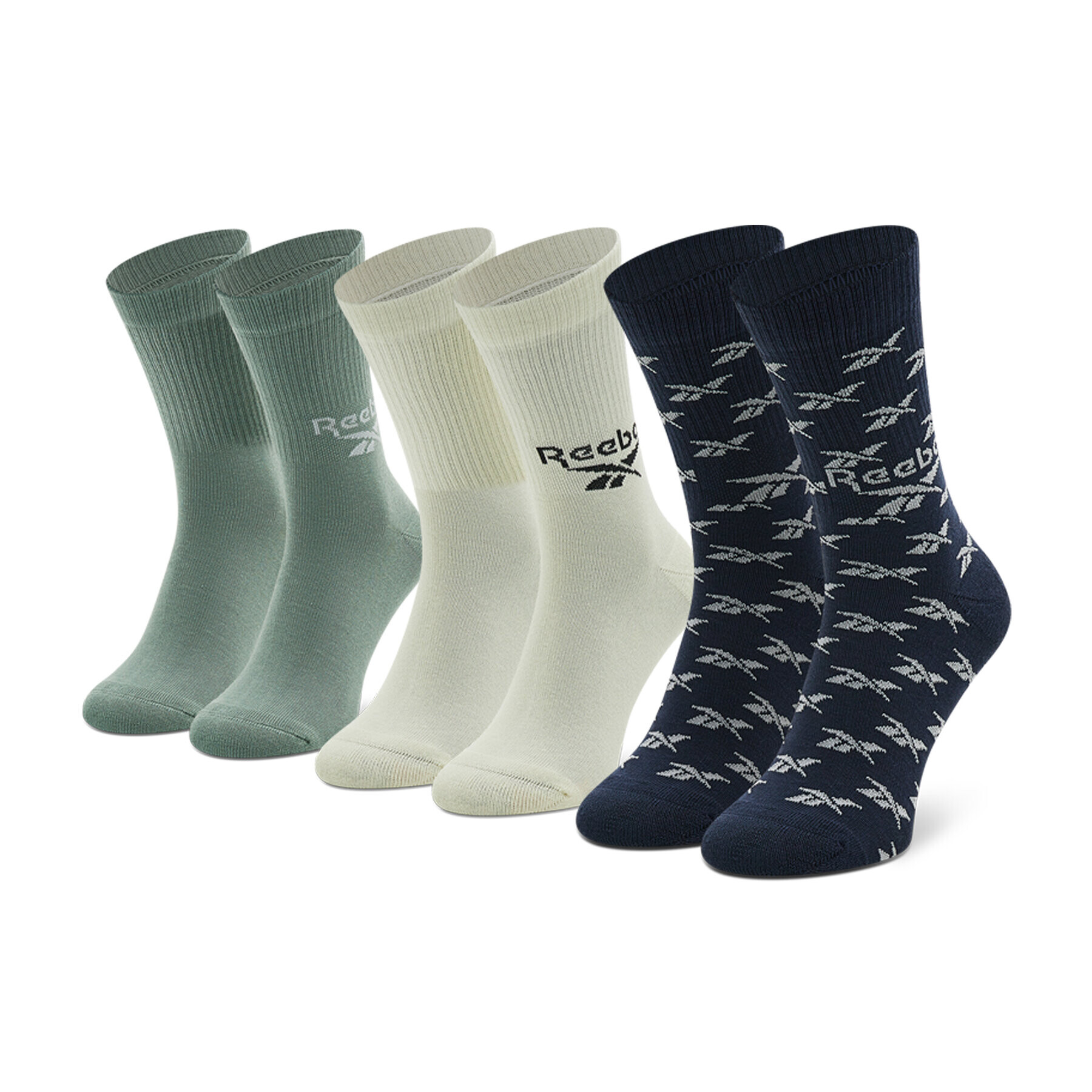 Reebok Дълги чорапи unisex Cl Fo Crew Sock 3P GN7668 Тъмносин - Pepit.bg