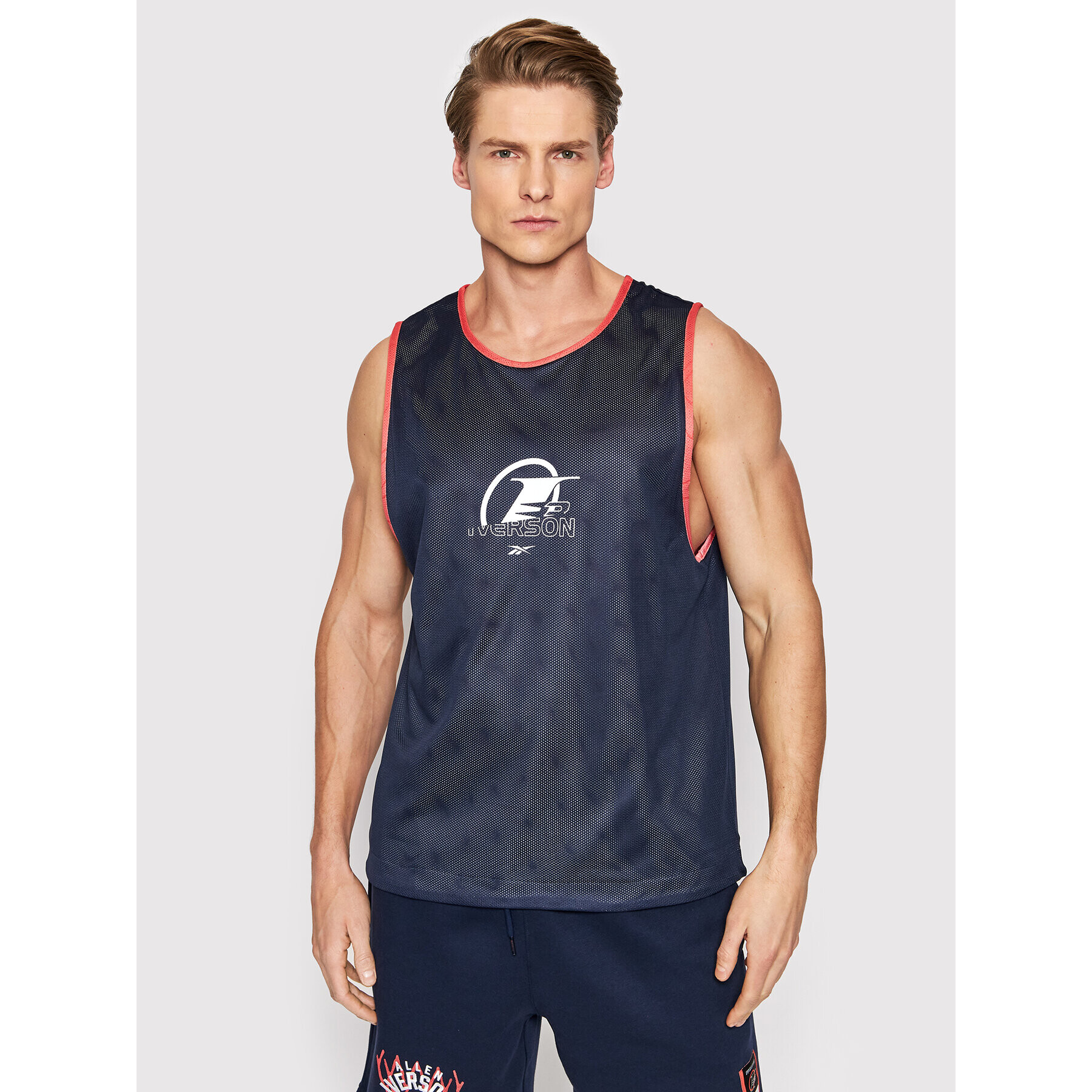Reebok Мъжки топ Iverson HE9350 Тъмносин Regular Fit - Pepit.bg