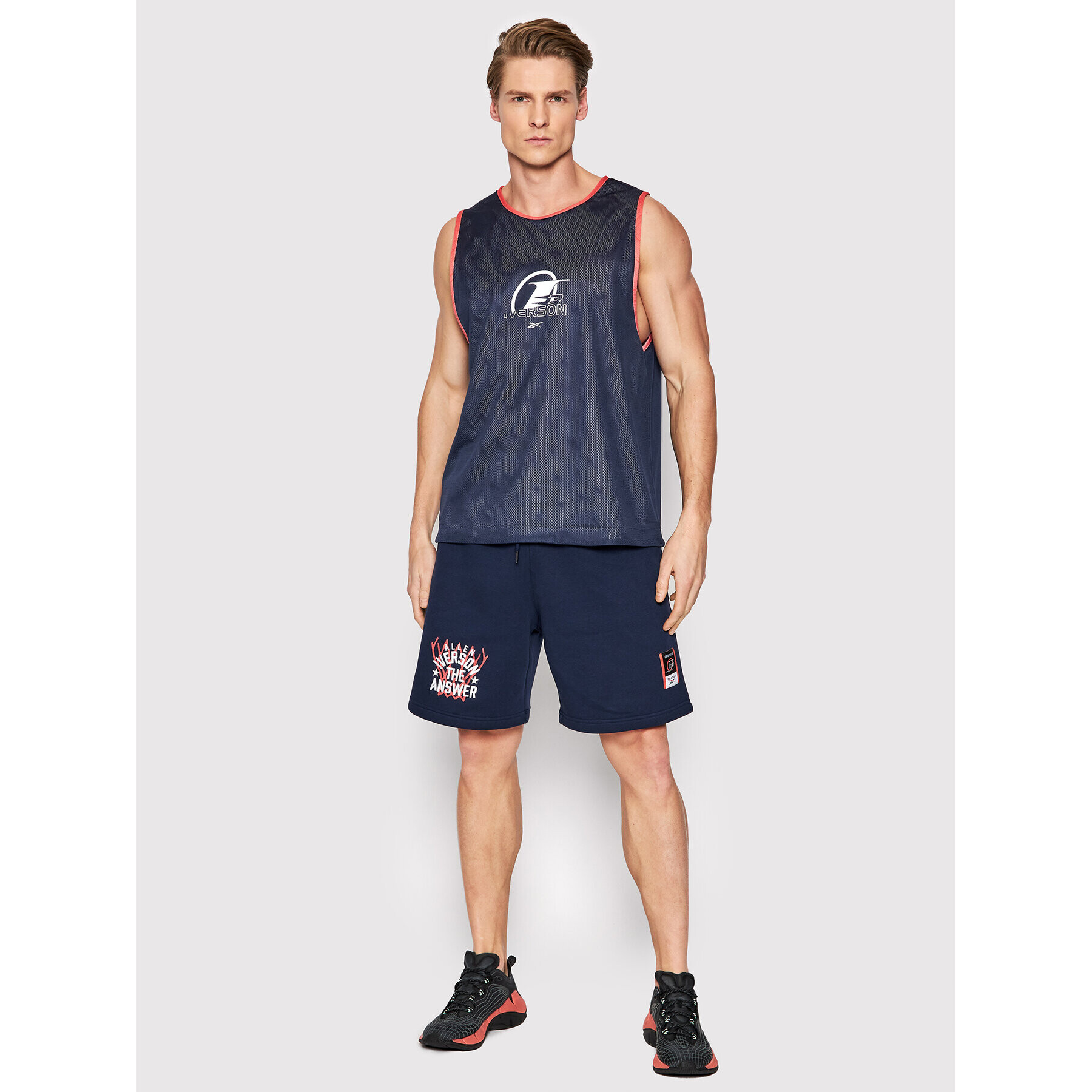 Reebok Мъжки топ Iverson HE9350 Тъмносин Regular Fit - Pepit.bg