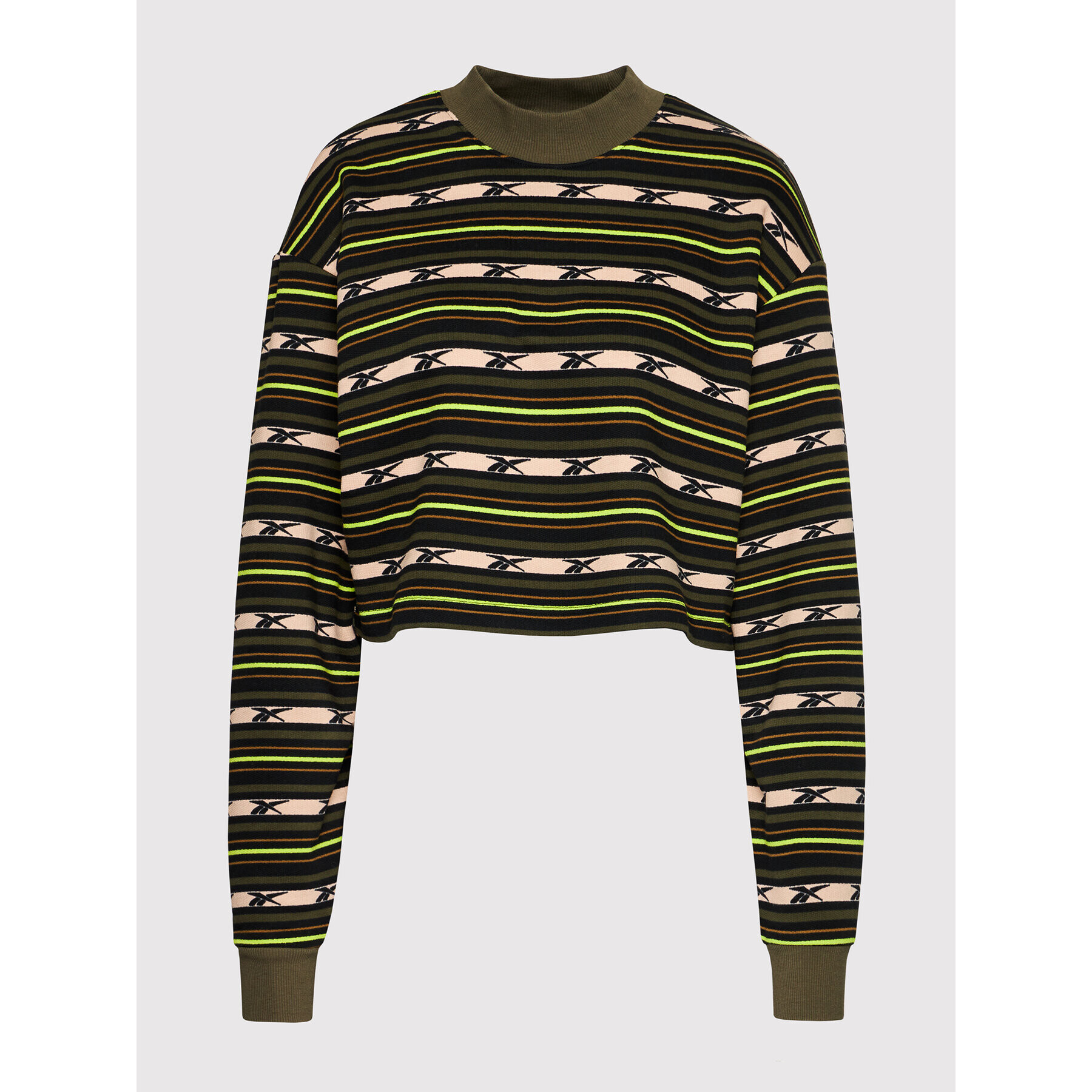 Reebok Суитшърт Classics Camp Stripe Crew GS1681 Цветен Oversize - Pepit.bg