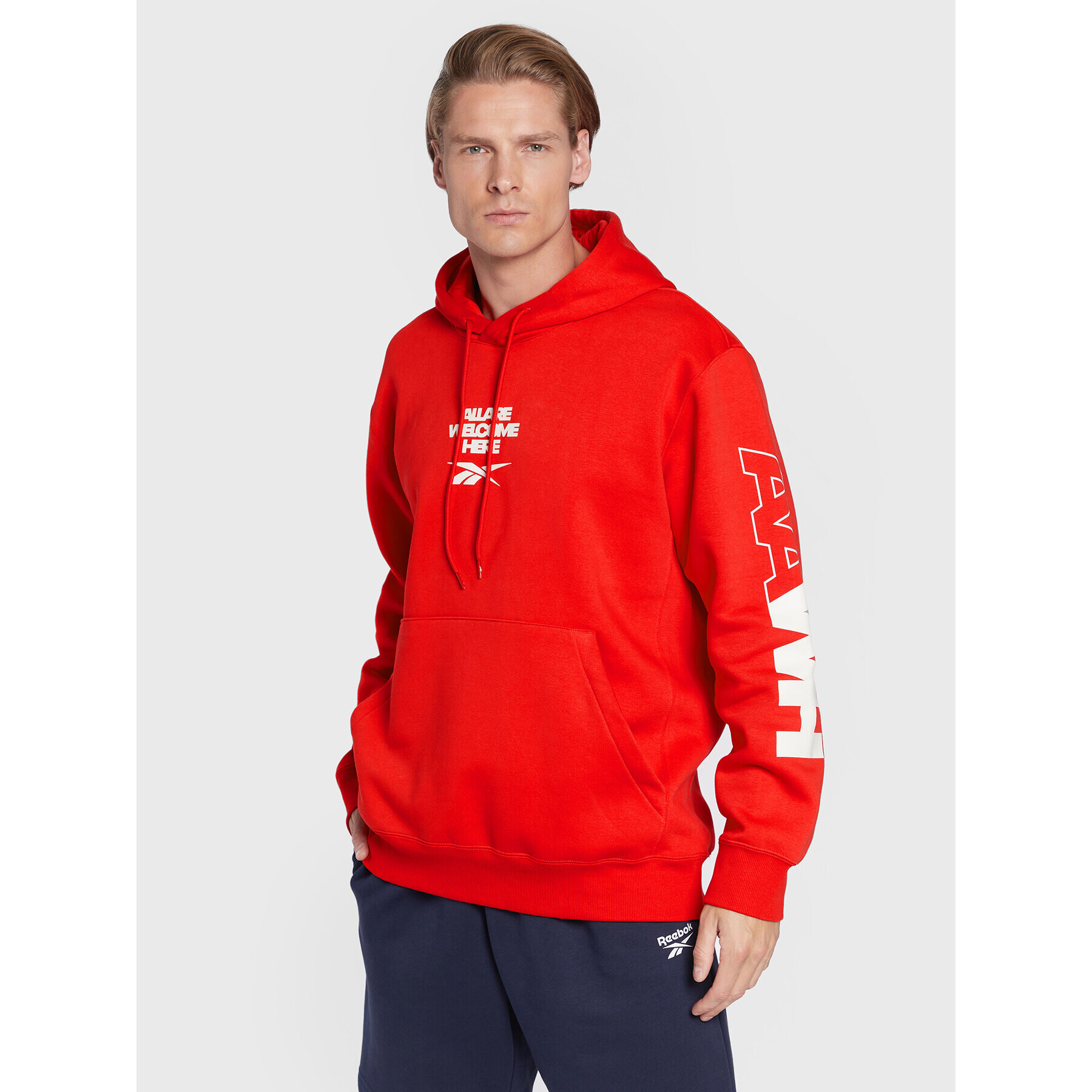 Reebok Суитшърт Classics Football Energy HG1606 Червен Loose Fit - Pepit.bg