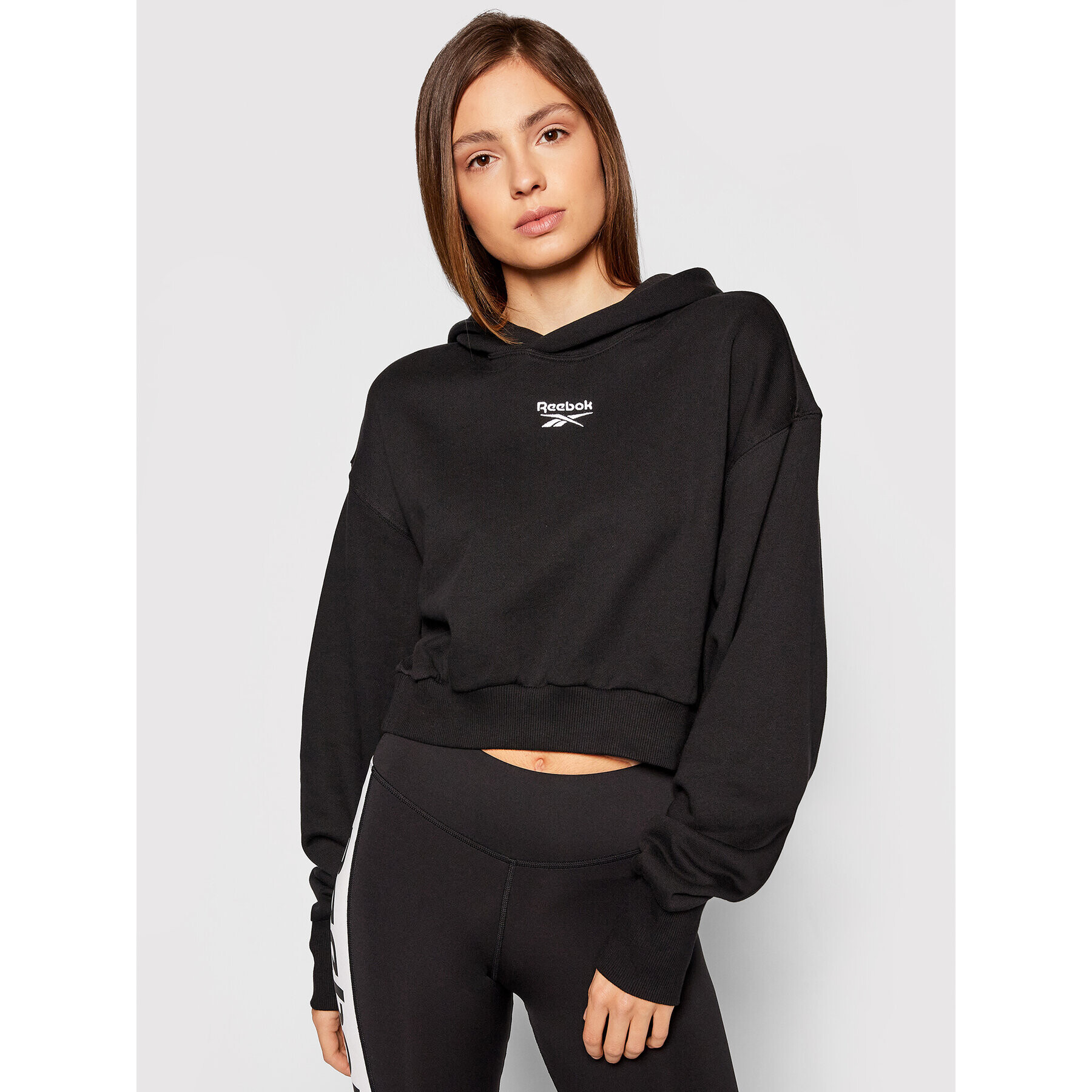 Reebok Суитшърт Classics Heavyweight GR0393 Черен Oversize - Pepit.bg