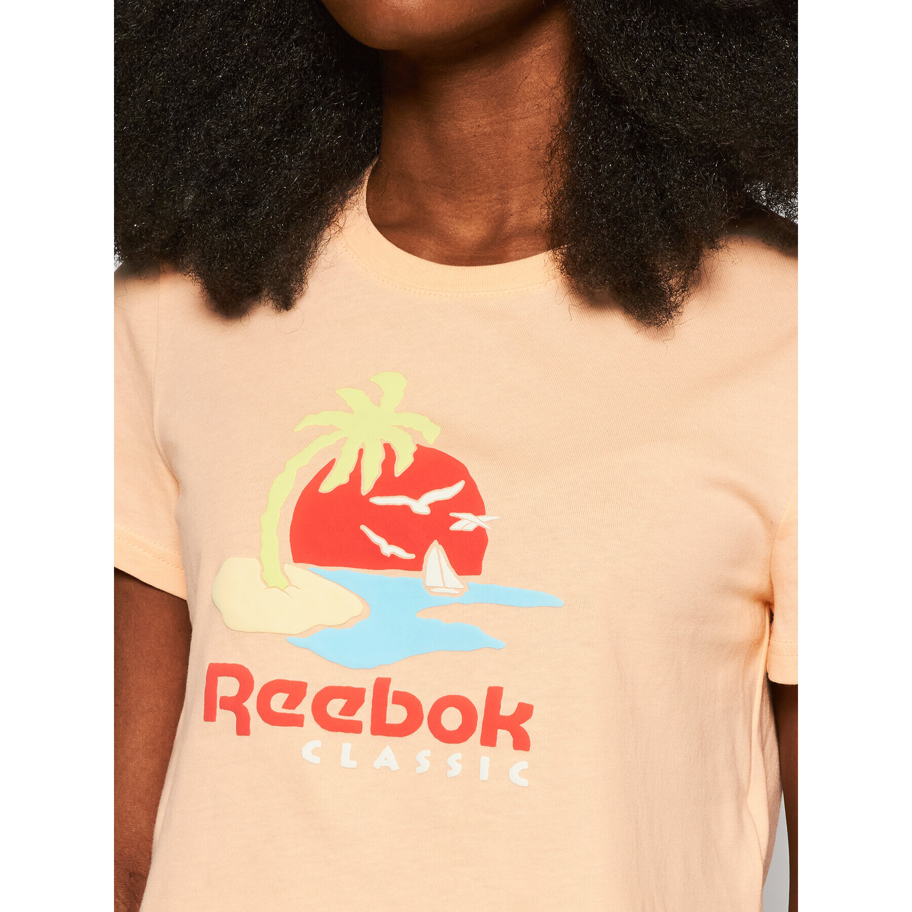 Reebok Тишърт Cl Gr Sr Tee GJ4865 Оранжев Regular Fit - Pepit.bg