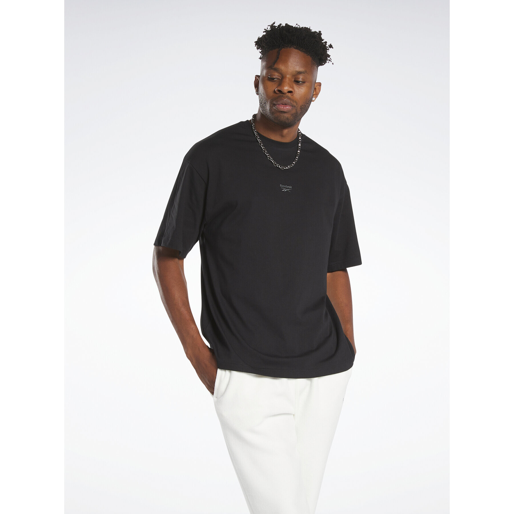 Reebok Тишърт Classics Wardrobe Essentials T-Shirt HS7162 Черен Oversize - Pepit.bg