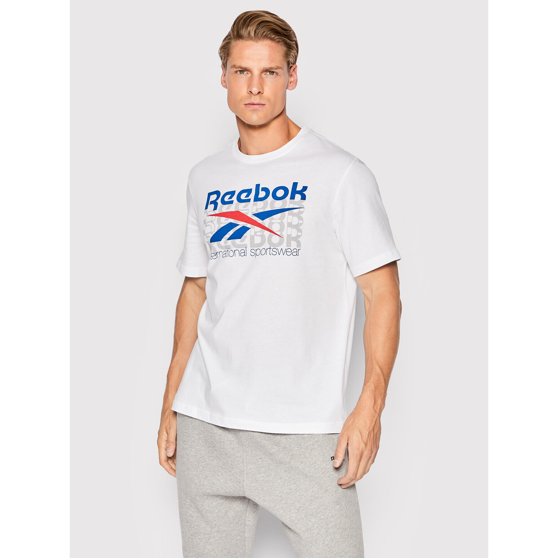 Reebok Тишърт Graphic Series HT5851 Бял Regular Fit - Pepit.bg