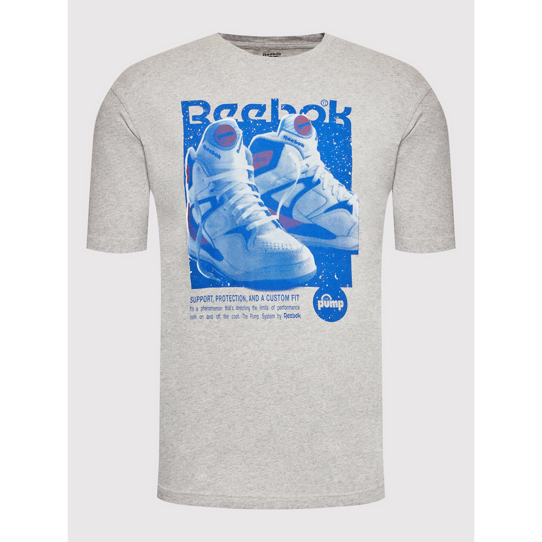 Reebok Тишърт Series Retro Pump HS4849 Сив Oversize - Pepit.bg