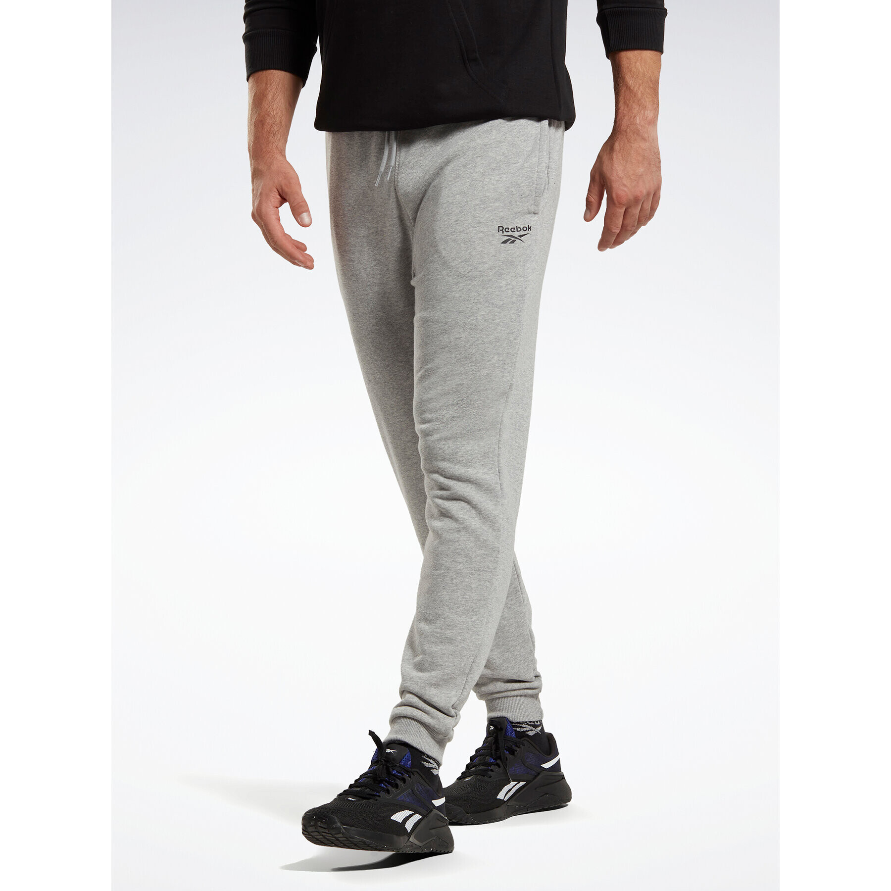 Reebok Долнище анцуг Identity French Terry Joggers HZ8785 Сив Regular Fit - Pepit.bg