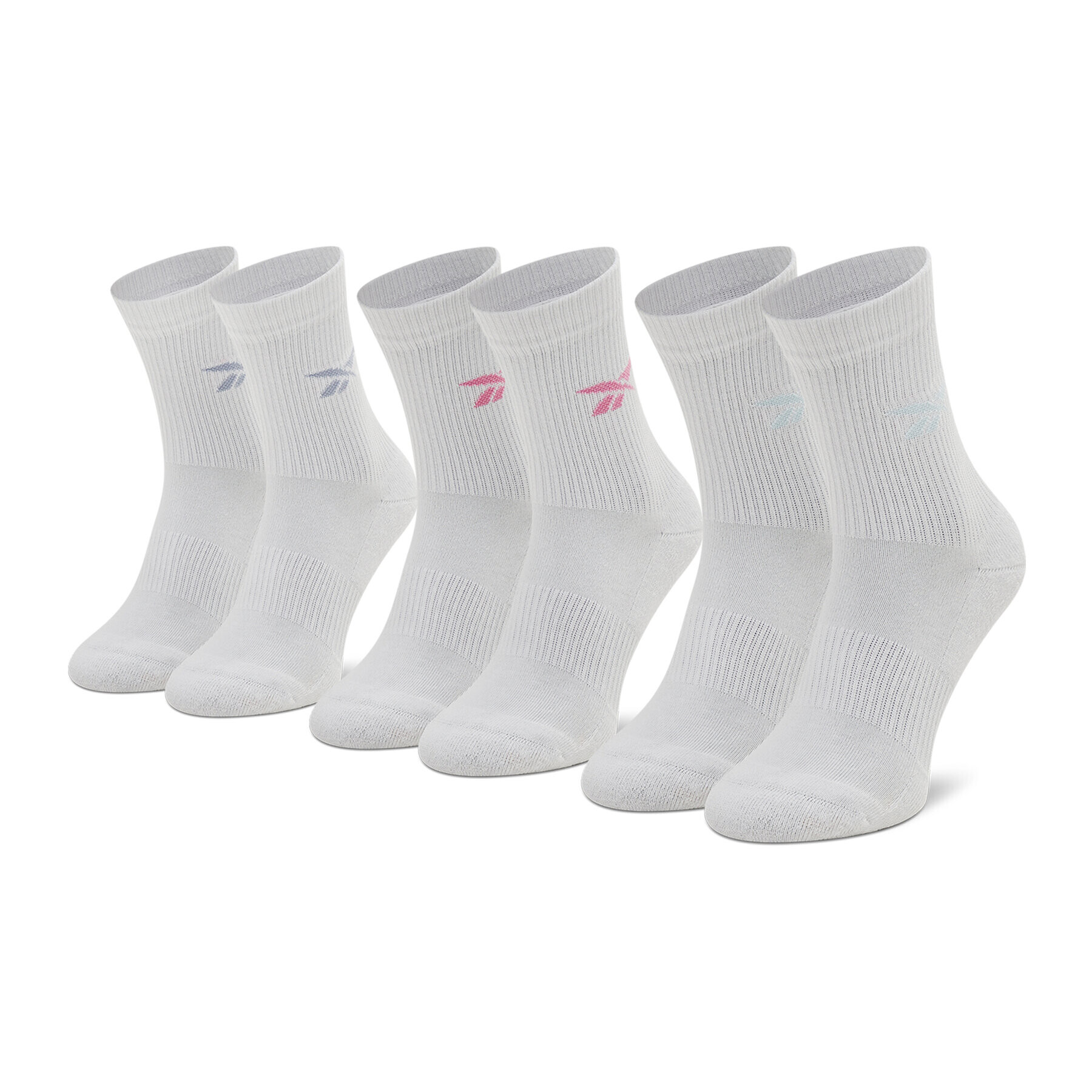 Reebok Classic Комплект 3 чифта дълги чорапи дамски Cl Fo Crew Sock 3p HF5486 Бял - Pepit.bg