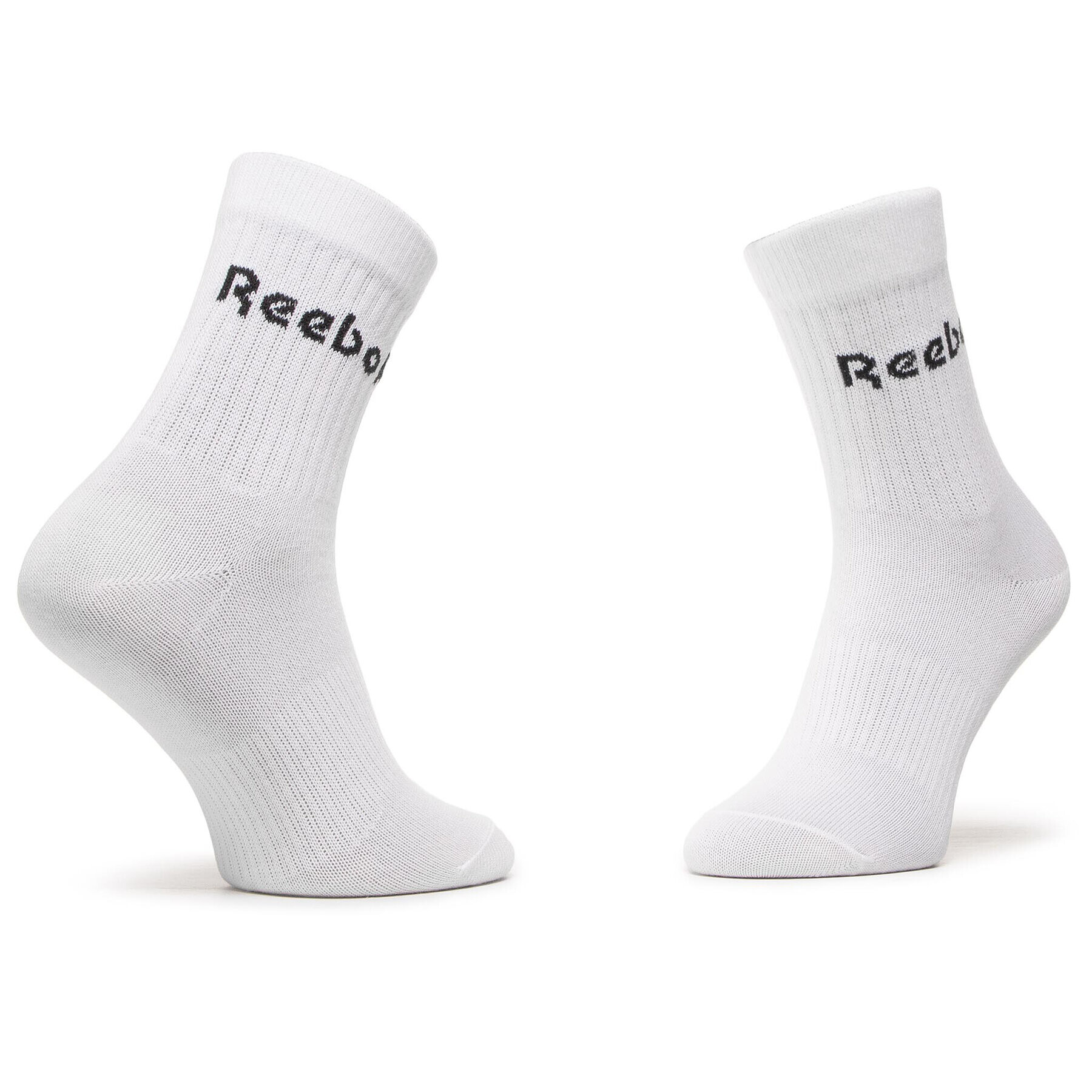 Reebok Комплект 3 чифта дълги чорапи мъжки Act Core Mid Crew Sock 3P GH0332 Бял - Pepit.bg