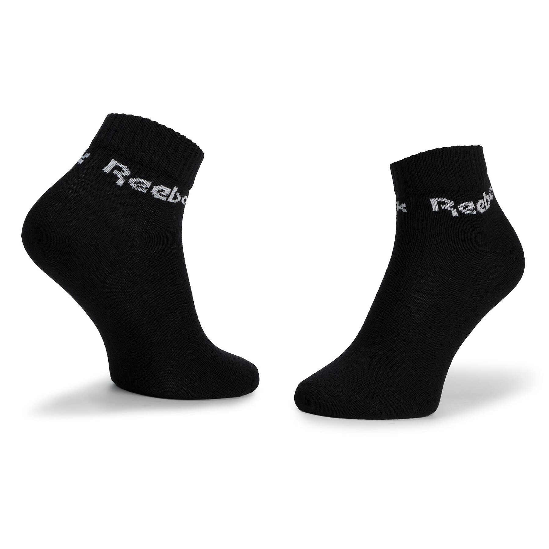 Reebok Комплект 3 чифта къси чорапи унисекс Act Core Ankle Sock 3p FL5226 Черен - Pepit.bg