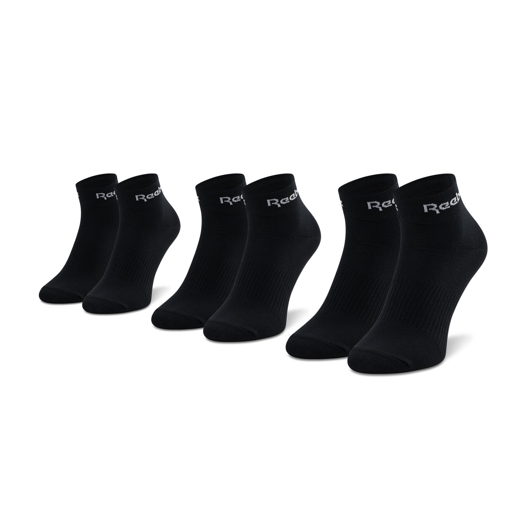 Reebok Комплект 3 чифта къси чорапи унисекс Act Core Ankle Sock 3P GH8166 Черен - Pepit.bg