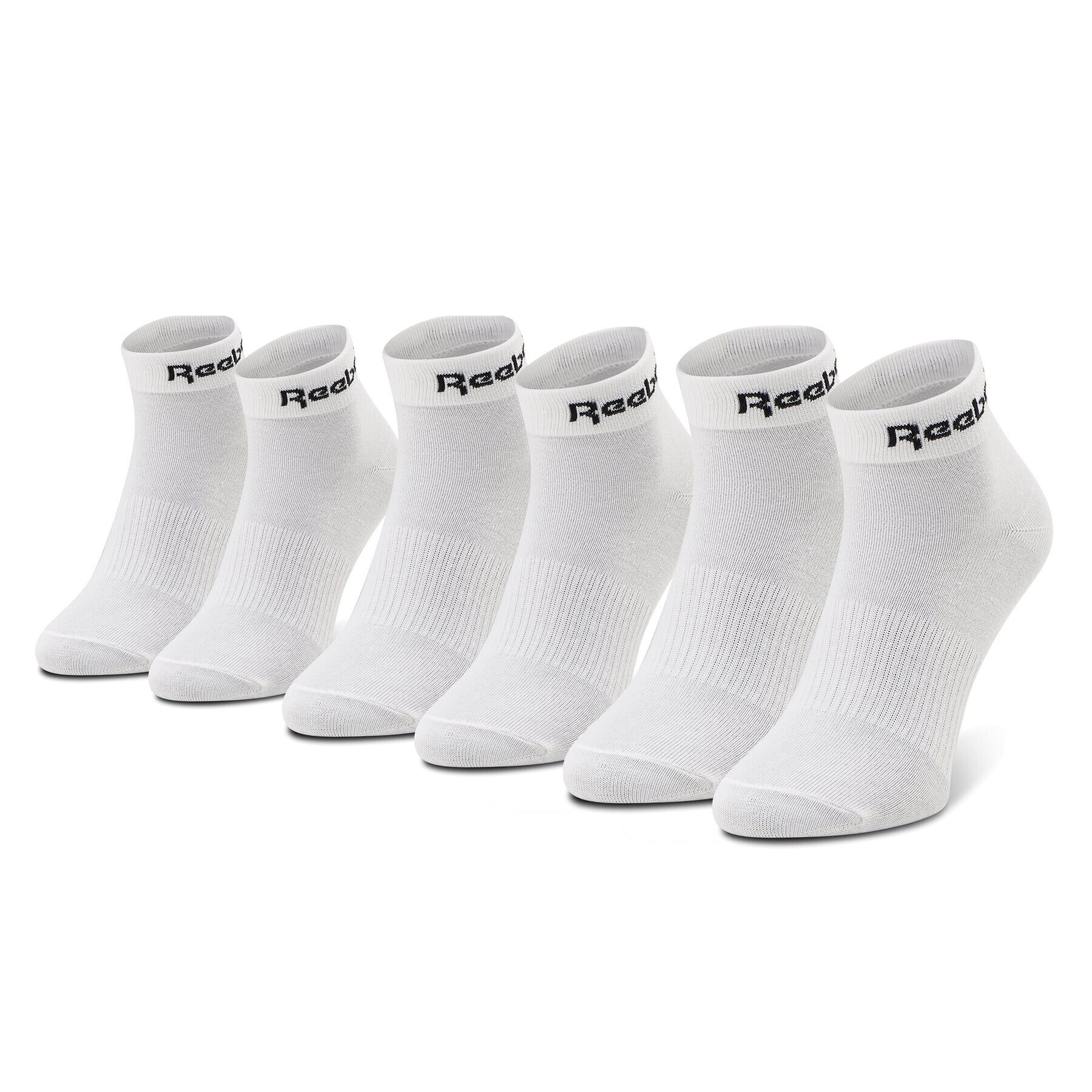 Reebok Комплект 3 чифта къси чорапи унисекс Act Core Ankle Sock 3P GH8167 Бял - Pepit.bg