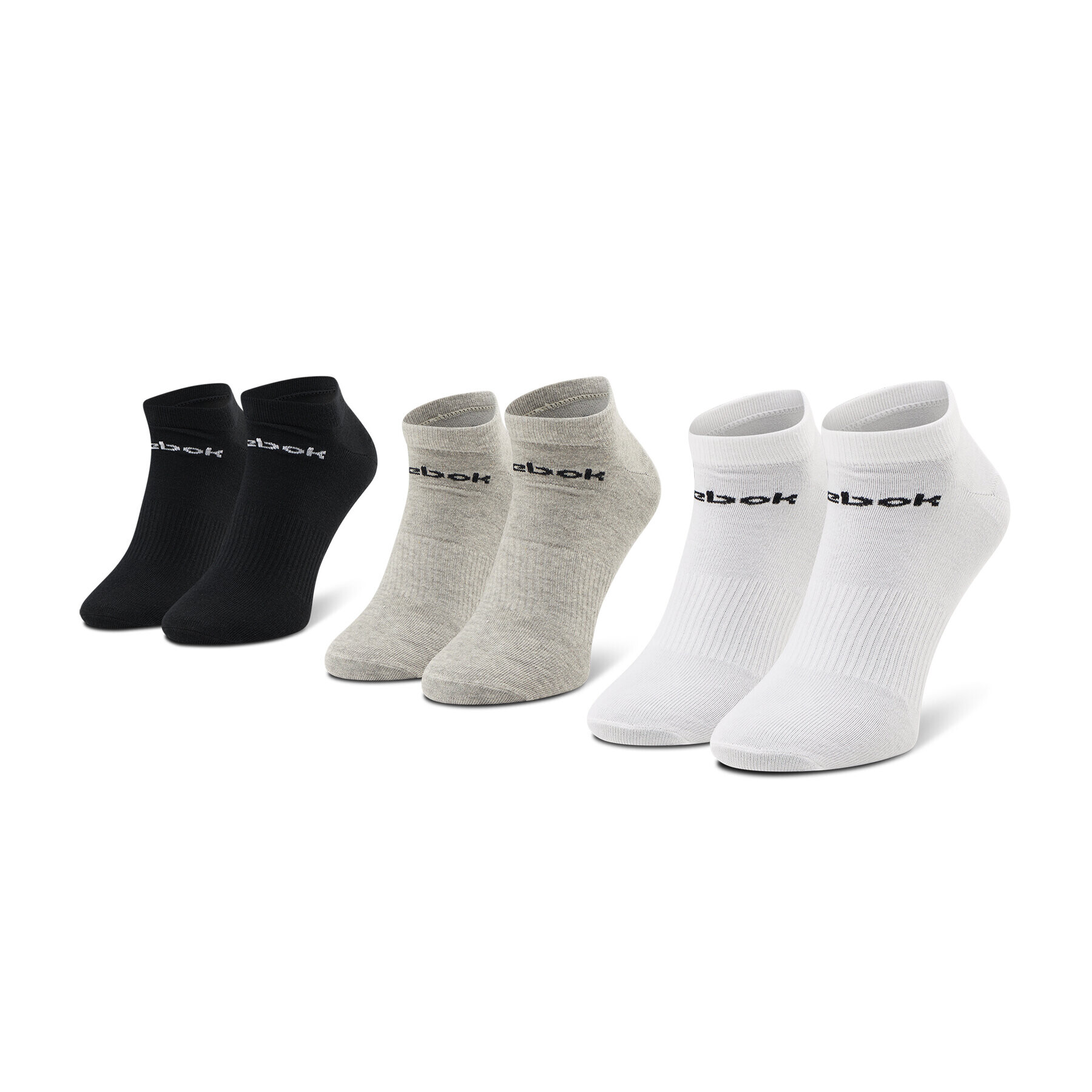 Reebok Комплект 3 чифта къси чорапи унисекс Act Core Low Cut Sock 3P GH8229 Бял - Pepit.bg