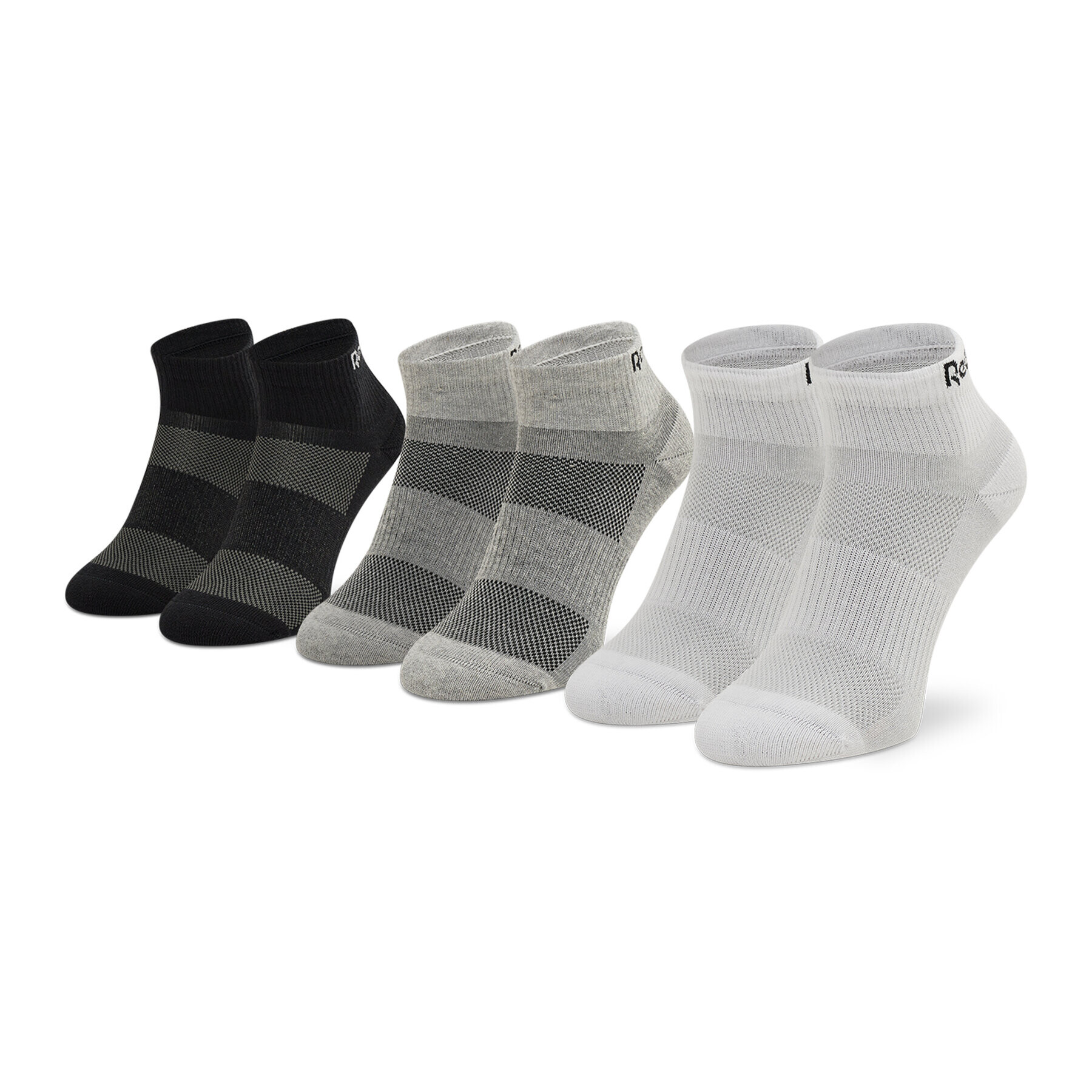 Reebok Комплект 3 чифта къси чорапи унисекс Active Foundation Ankle H11292 Черен - Pepit.bg