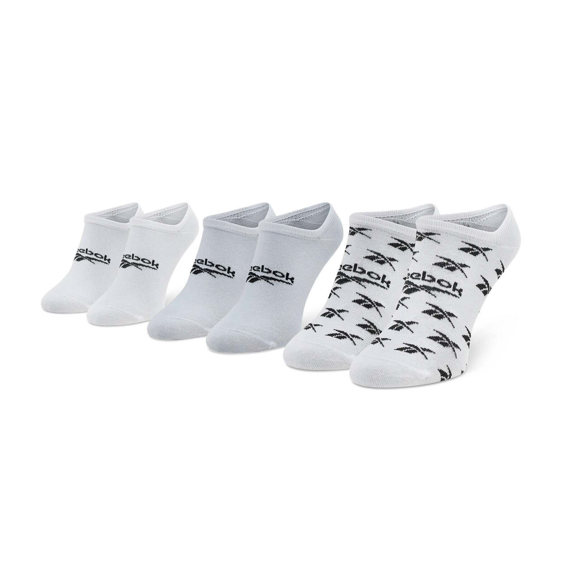 Reebok Комплект 3 чифта къси чорапи унисекс Cl Fo Invisible Sock 3P GG6678 Бял - Pepit.bg