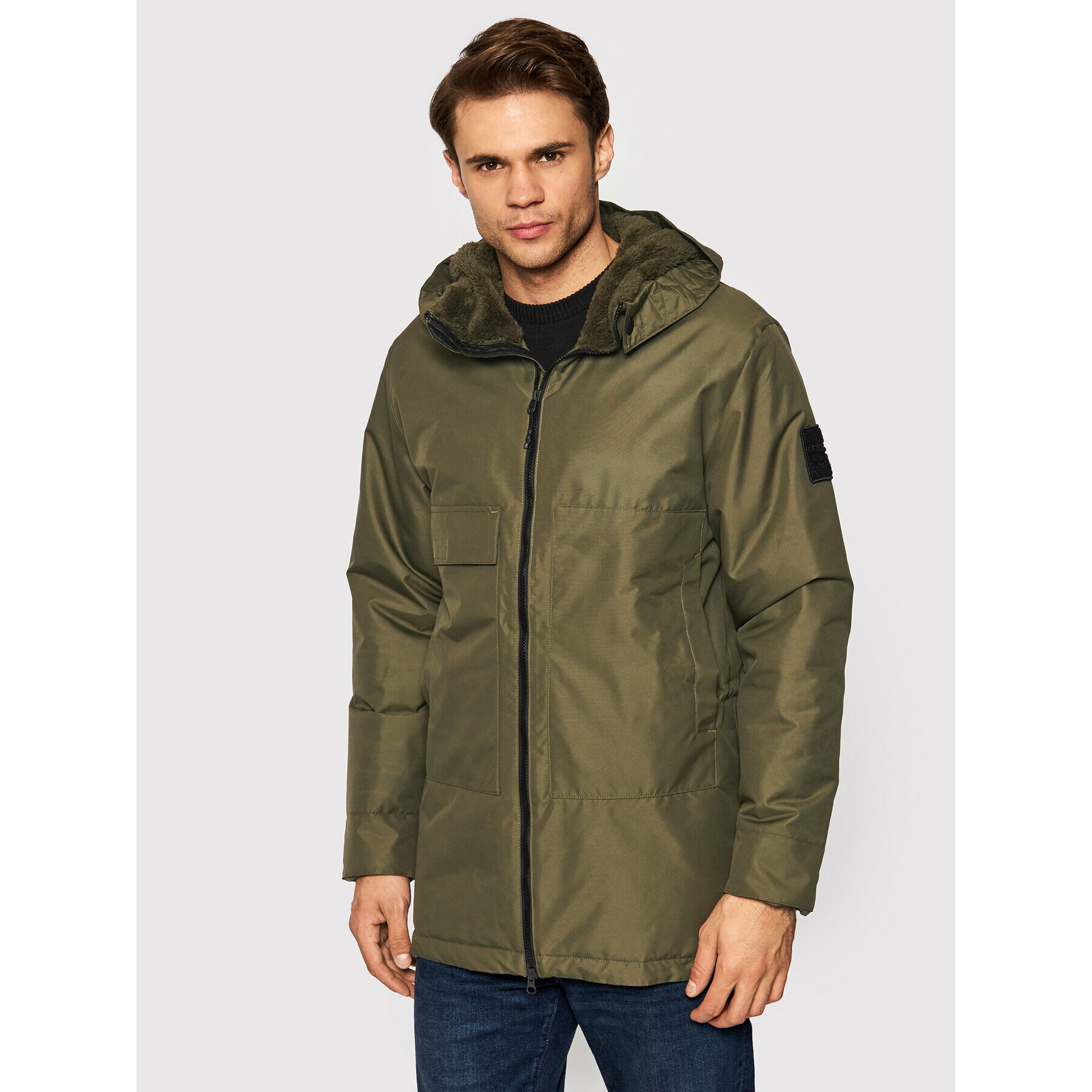 Reebok Парка Outerwear Urban GU5776 Зелен Loose Fit - Pepit.bg