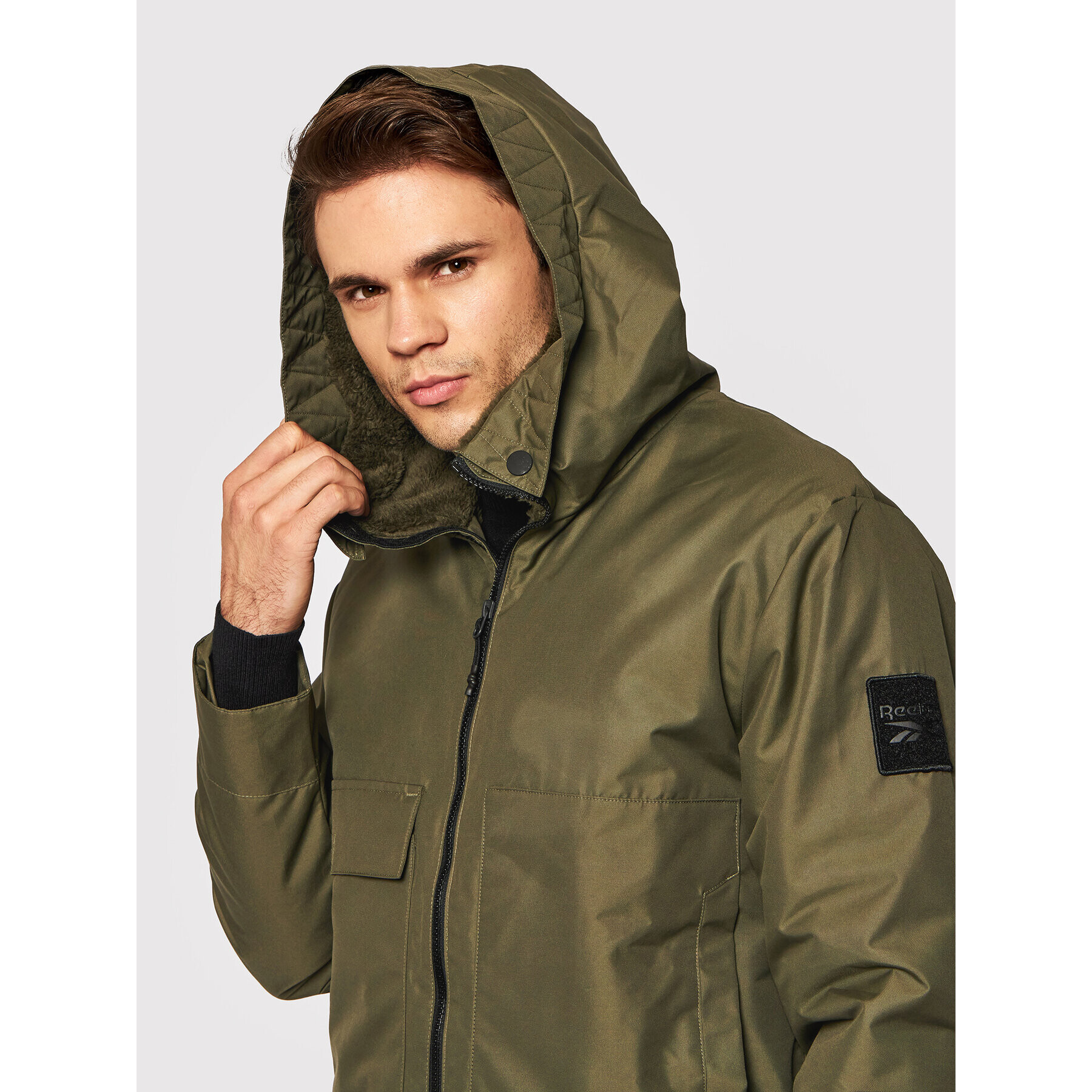 Reebok Парка Outerwear Urban GU5776 Зелен Loose Fit - Pepit.bg