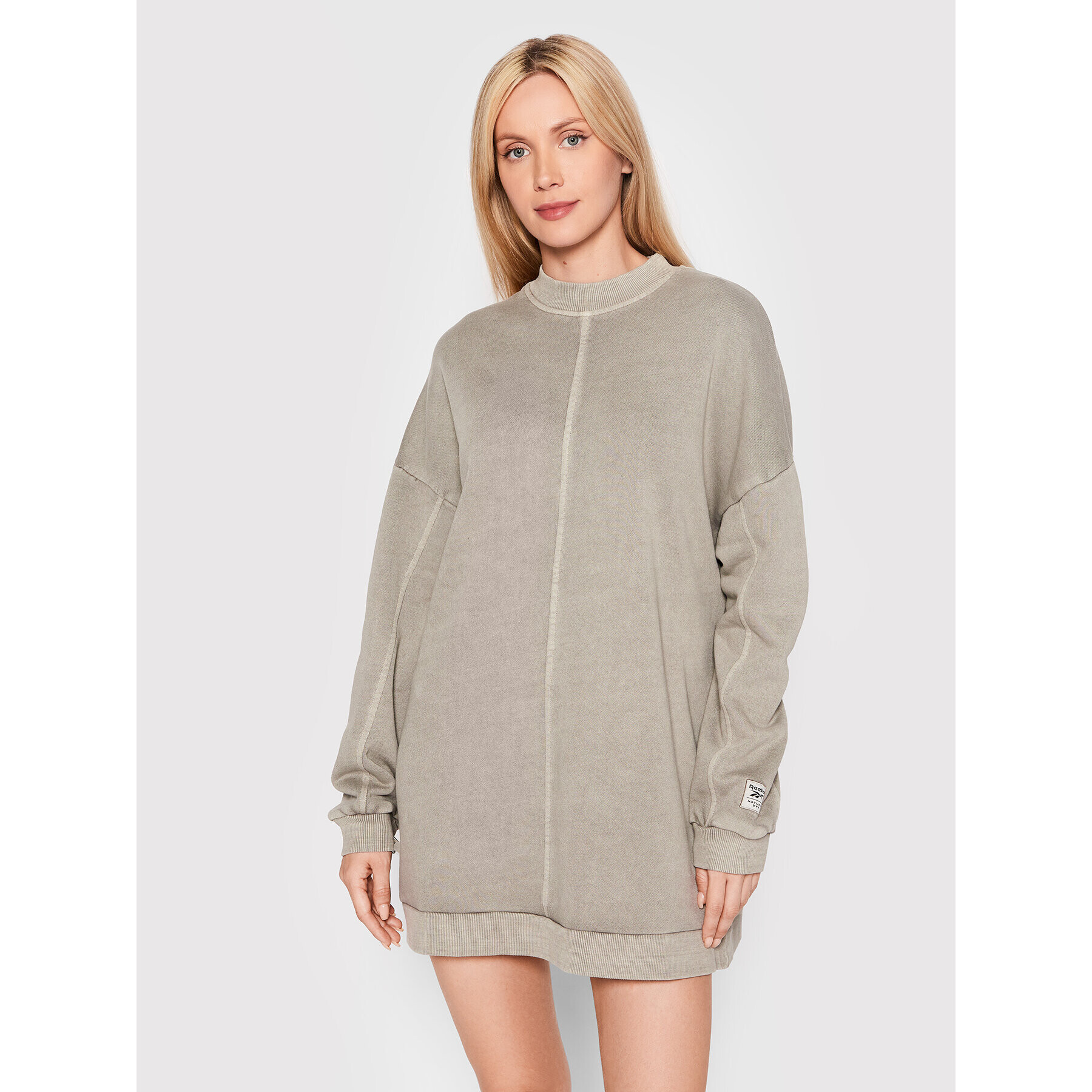 Reebok Плетена рокля Natural Dye H46793 Сив Oversize - Pepit.bg