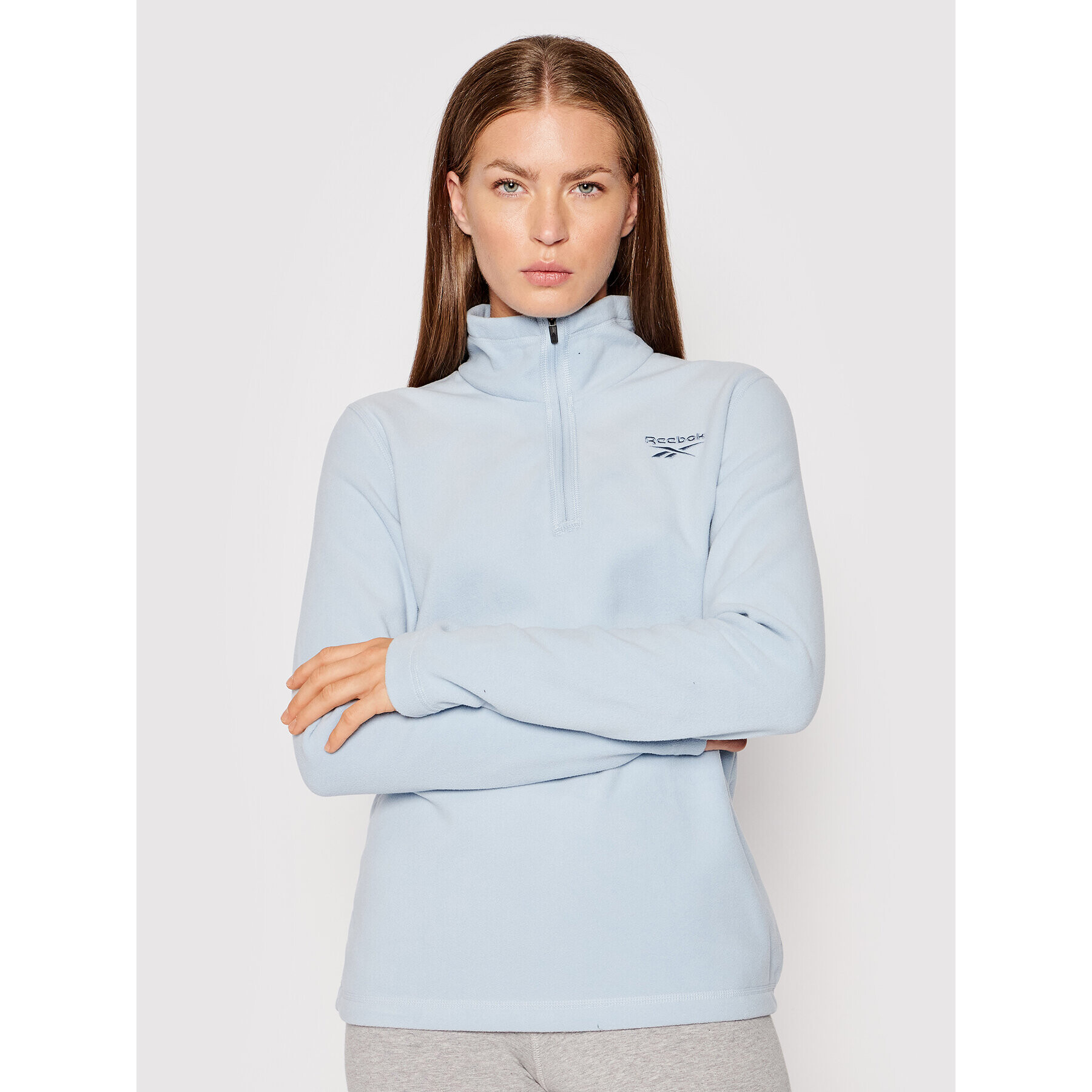 Reebok Полар Outwear Fleece GU5751 Син Regular Fit - Pepit.bg