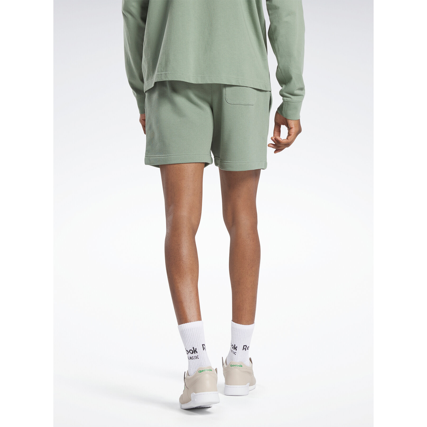 Reebok Спортни шорти Classics Wardrobe Essentials Shorts H66172 Зелен - Pepit.bg