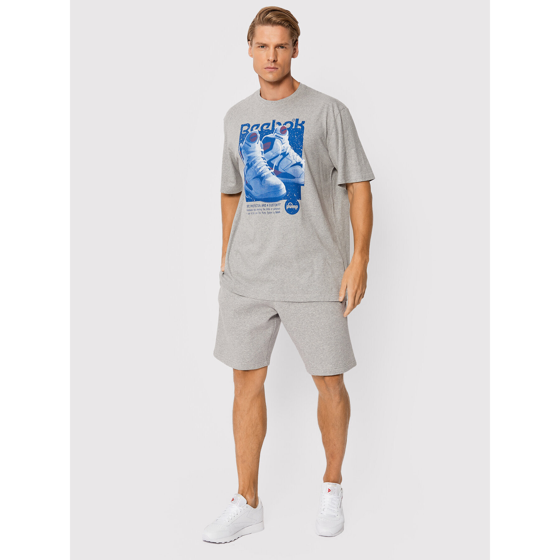 Reebok Спортни шорти Identity HS7113 Сив Slim Fit - Pepit.bg