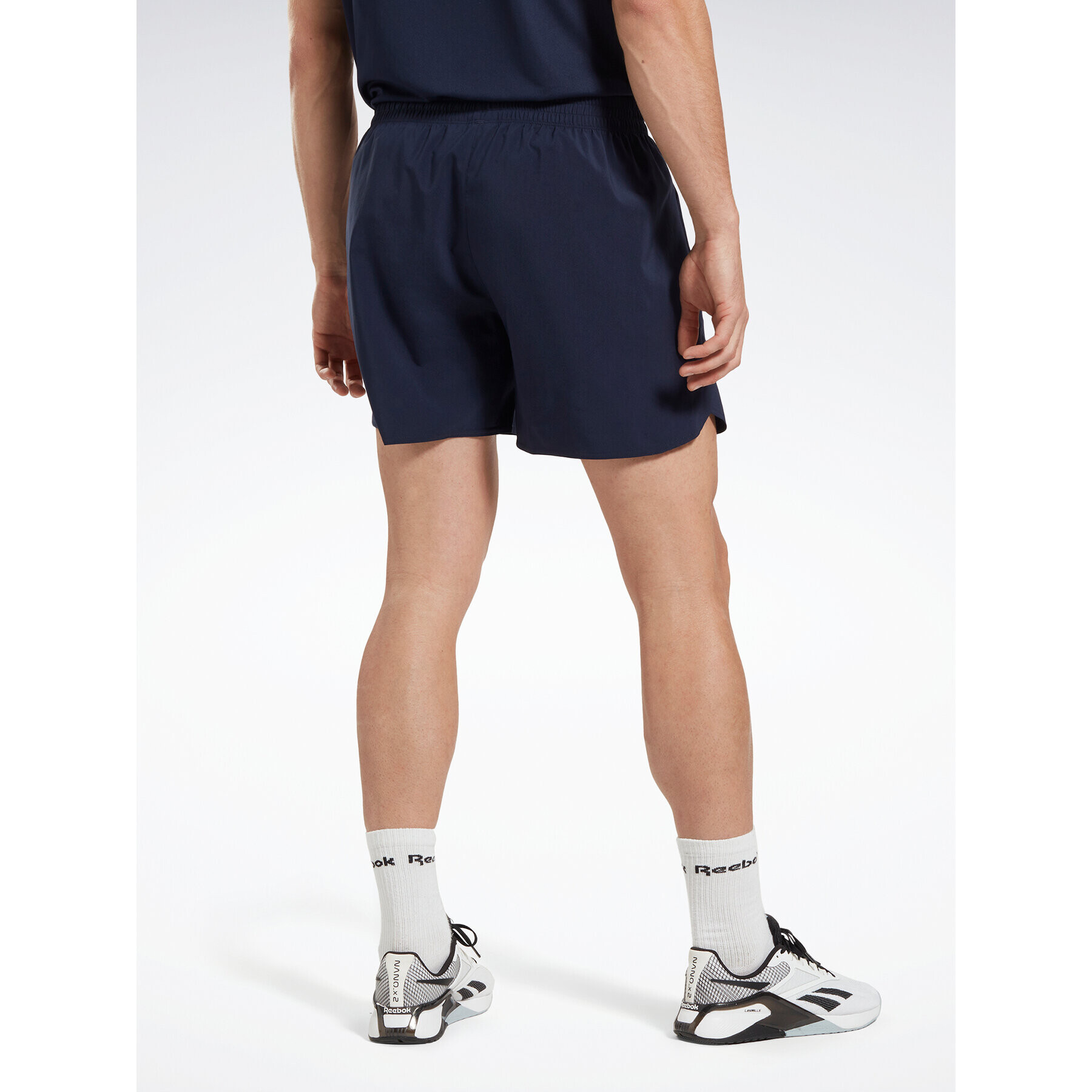 Reebok Спортни шорти Training Graphic Woven Shorts HT3704 Син - Pepit.bg