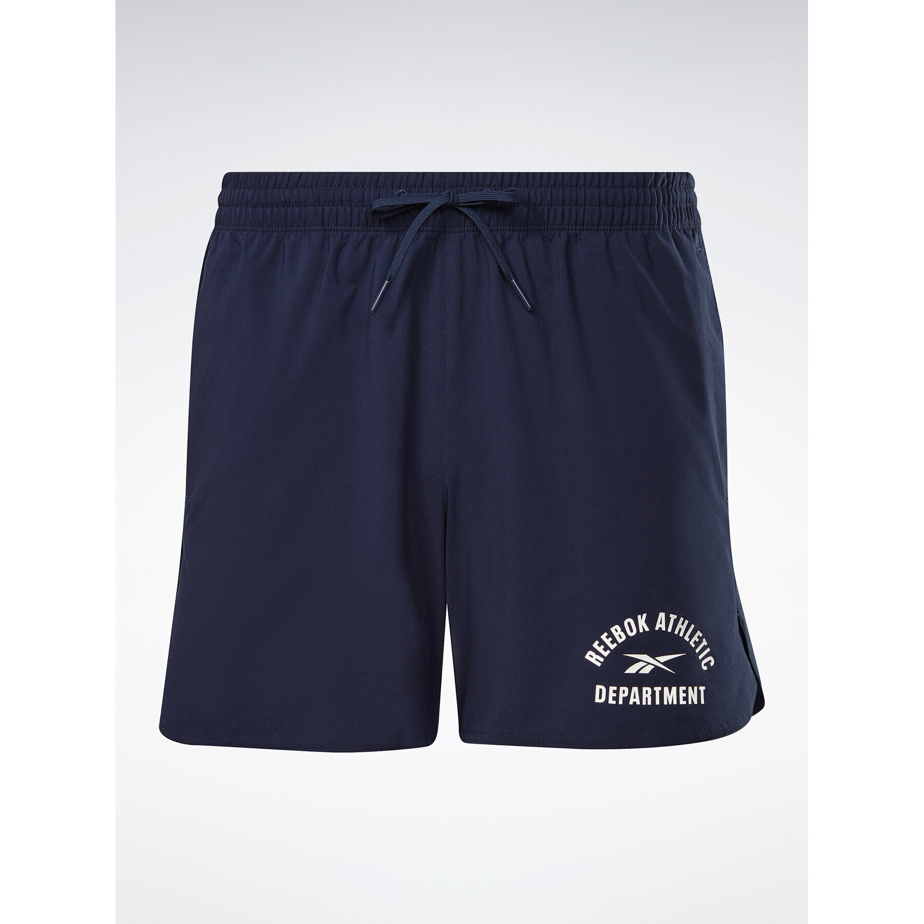 Reebok Спортни шорти Training Graphic Woven Shorts HT3704 Син - Pepit.bg