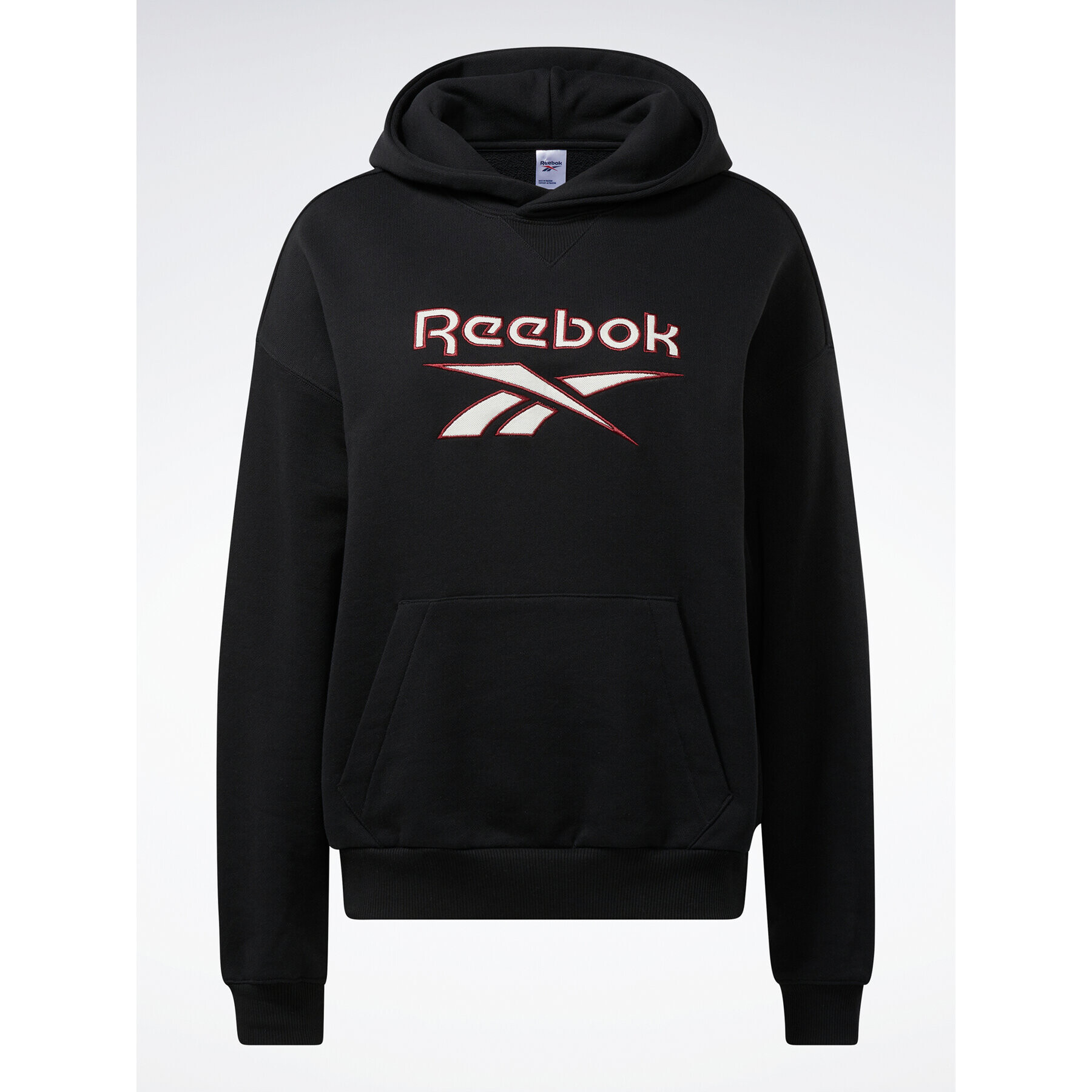 Reebok Суитшърт Archive Classics Big Logo Fleece HS4718 Черен Oversize - Pepit.bg