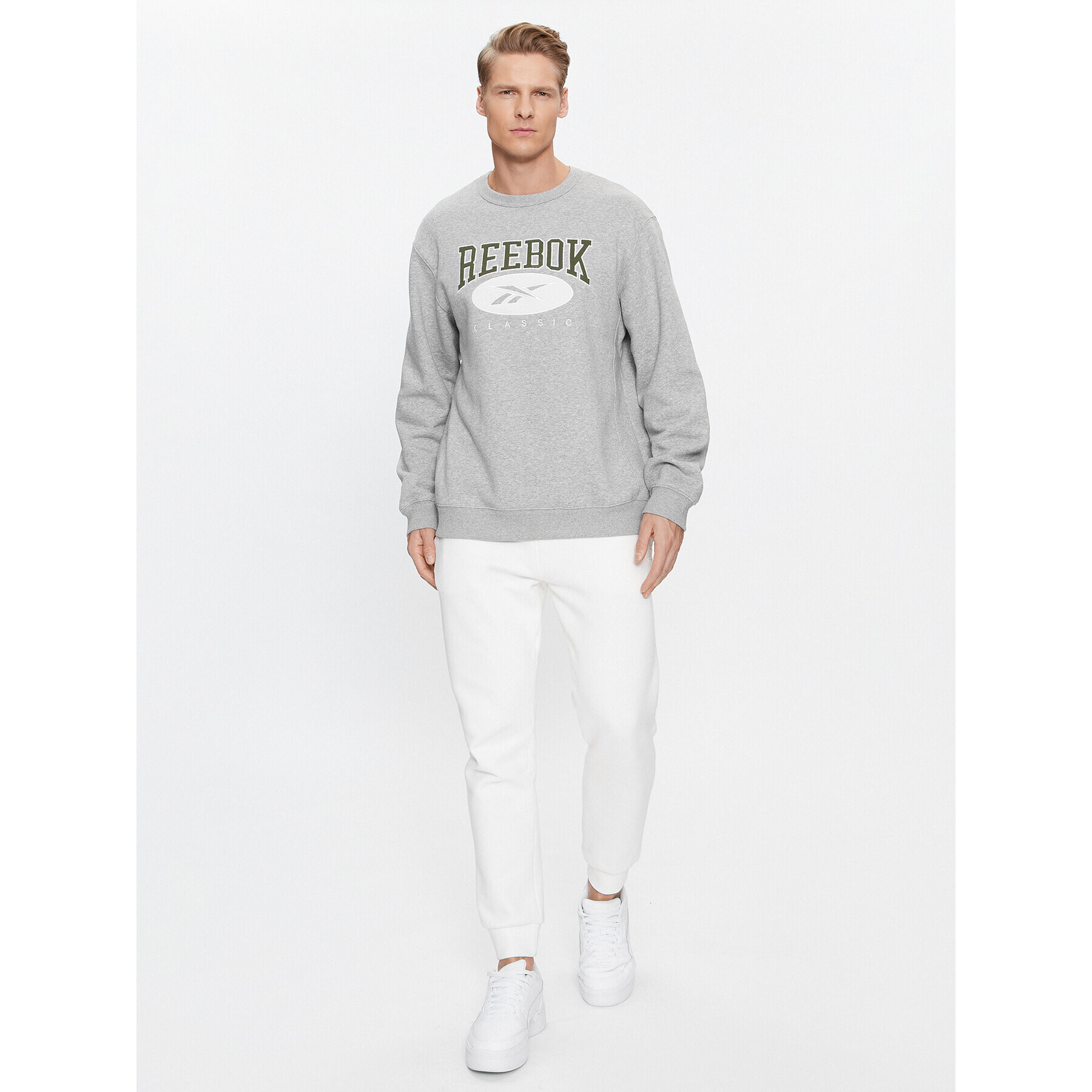 Reebok Суитшърт Archive Essentials IM1532 Сив Regular Fit - Pepit.bg