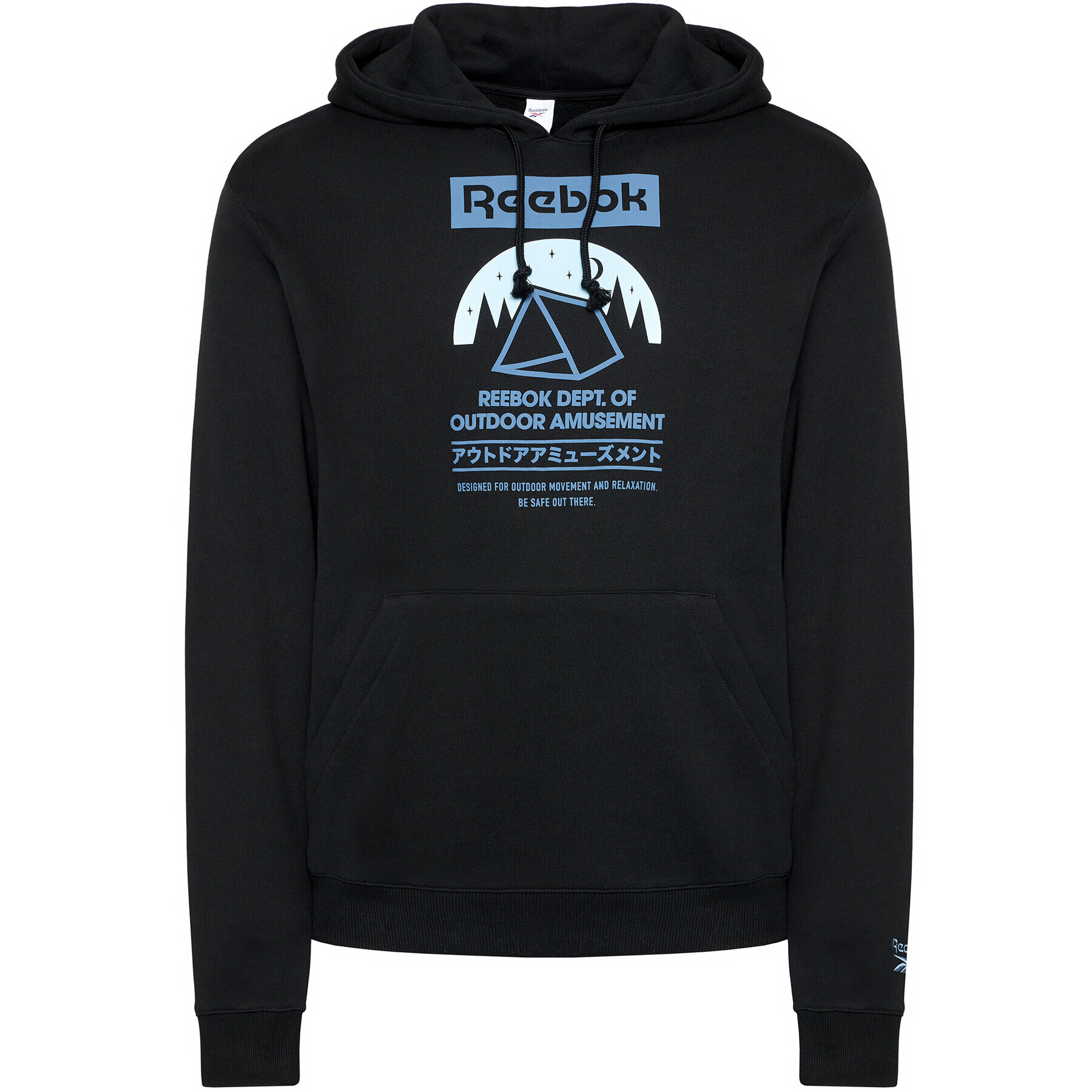 Reebok Суитшърт Camping Graphic GS4191 Черен Relaxed Fit - Pepit.bg