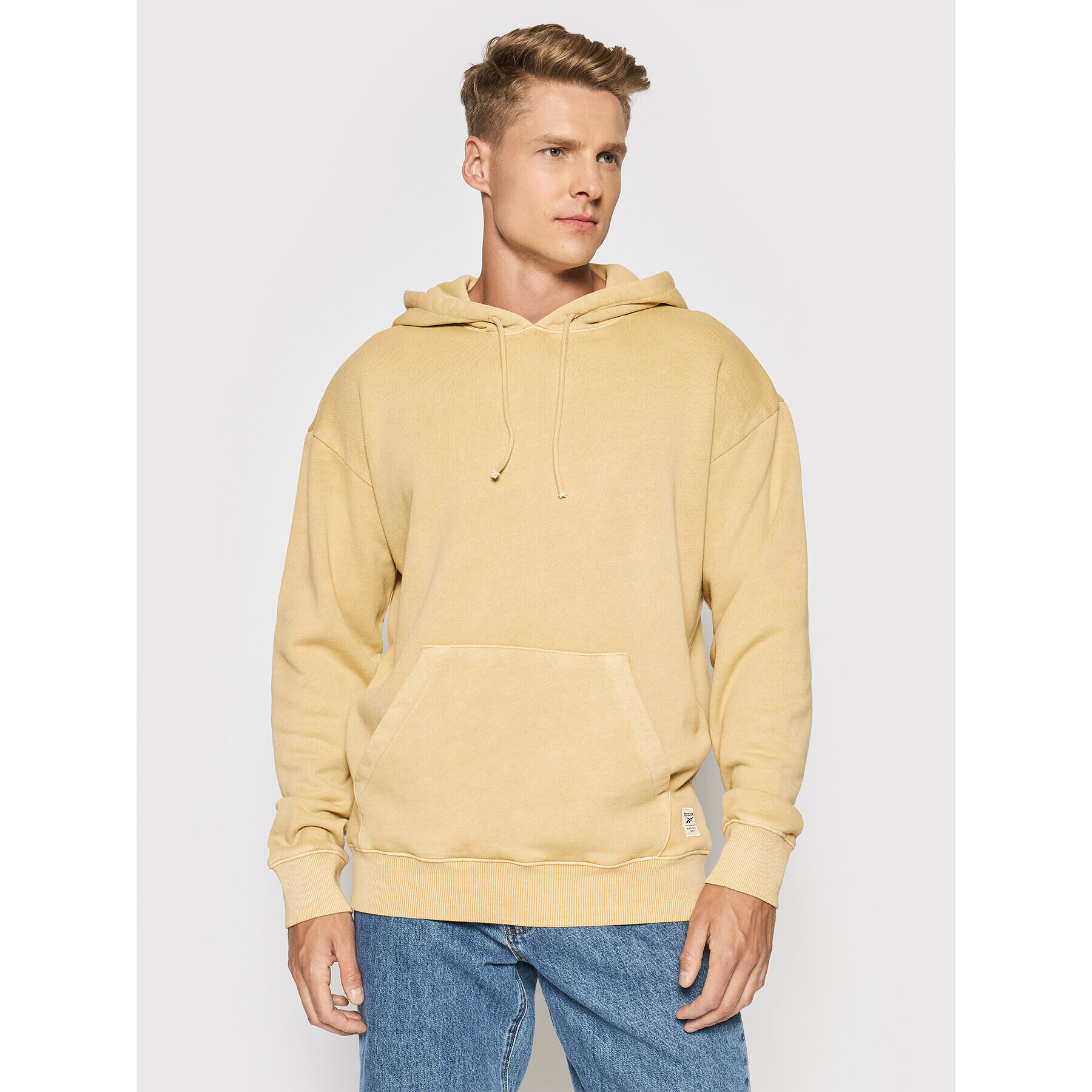 Reebok Суитшърт Cl Natual Dye Hoodie GV3471 Жълт Oversize - Pepit.bg