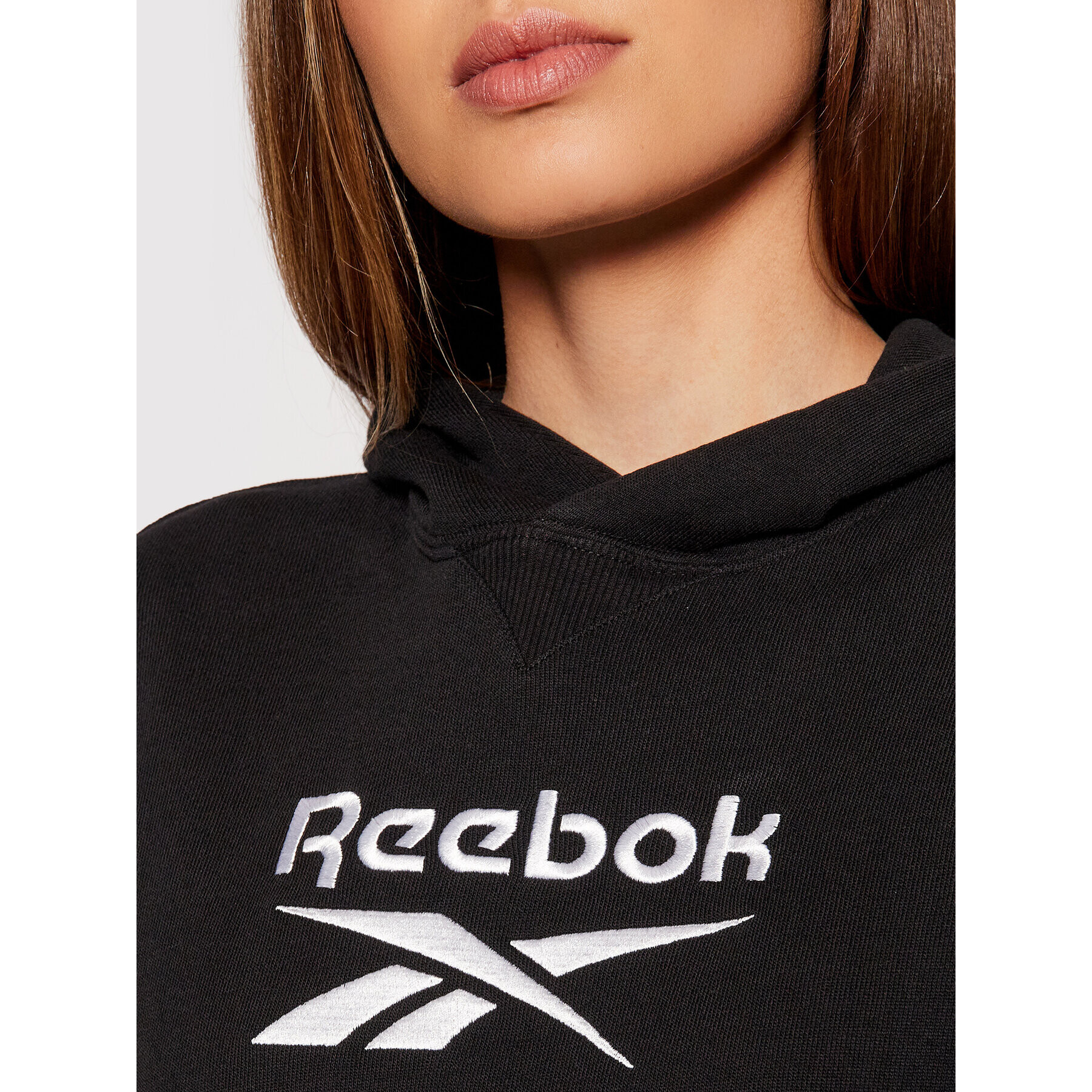 Reebok Суитшърт Classics Big Logo GS1736 Черен Oversize - Pepit.bg