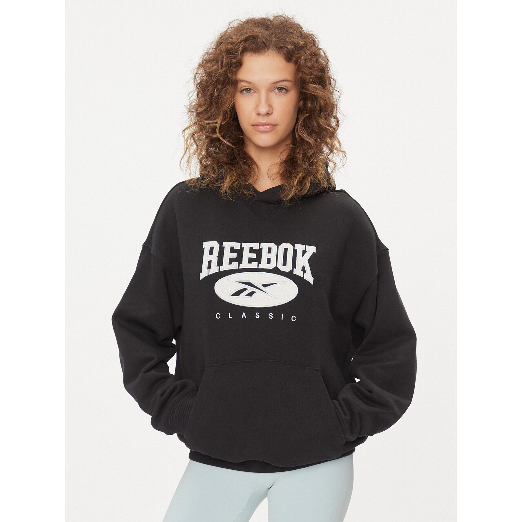 Reebok Суитшърт Classics Big Logo IL4633 Черен Relaxed Fit - Pepit.bg