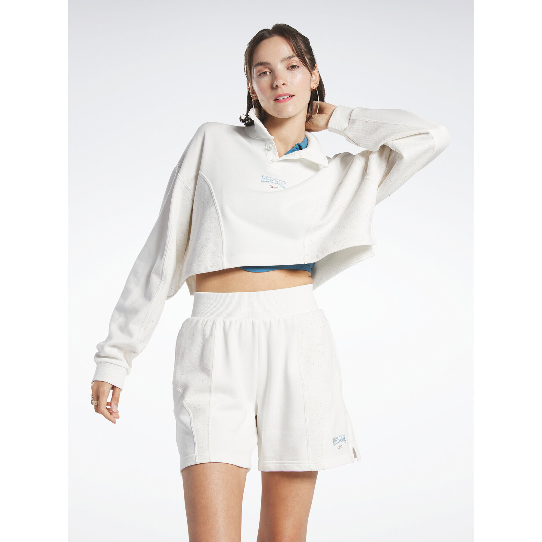 Reebok Суитшърт Classics Varsity Sweatshirt HT7843 Бял - Pepit.bg