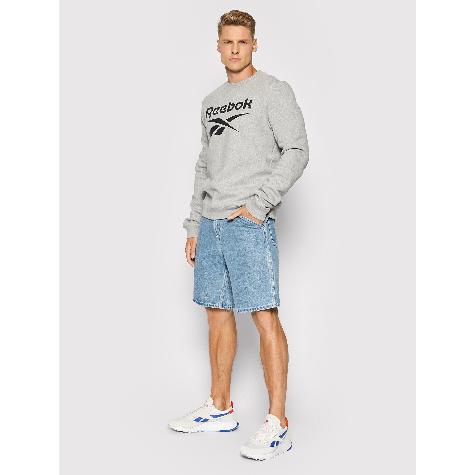Reebok Суитшърт GS1619 Сив Regular Fit - Pepit.bg