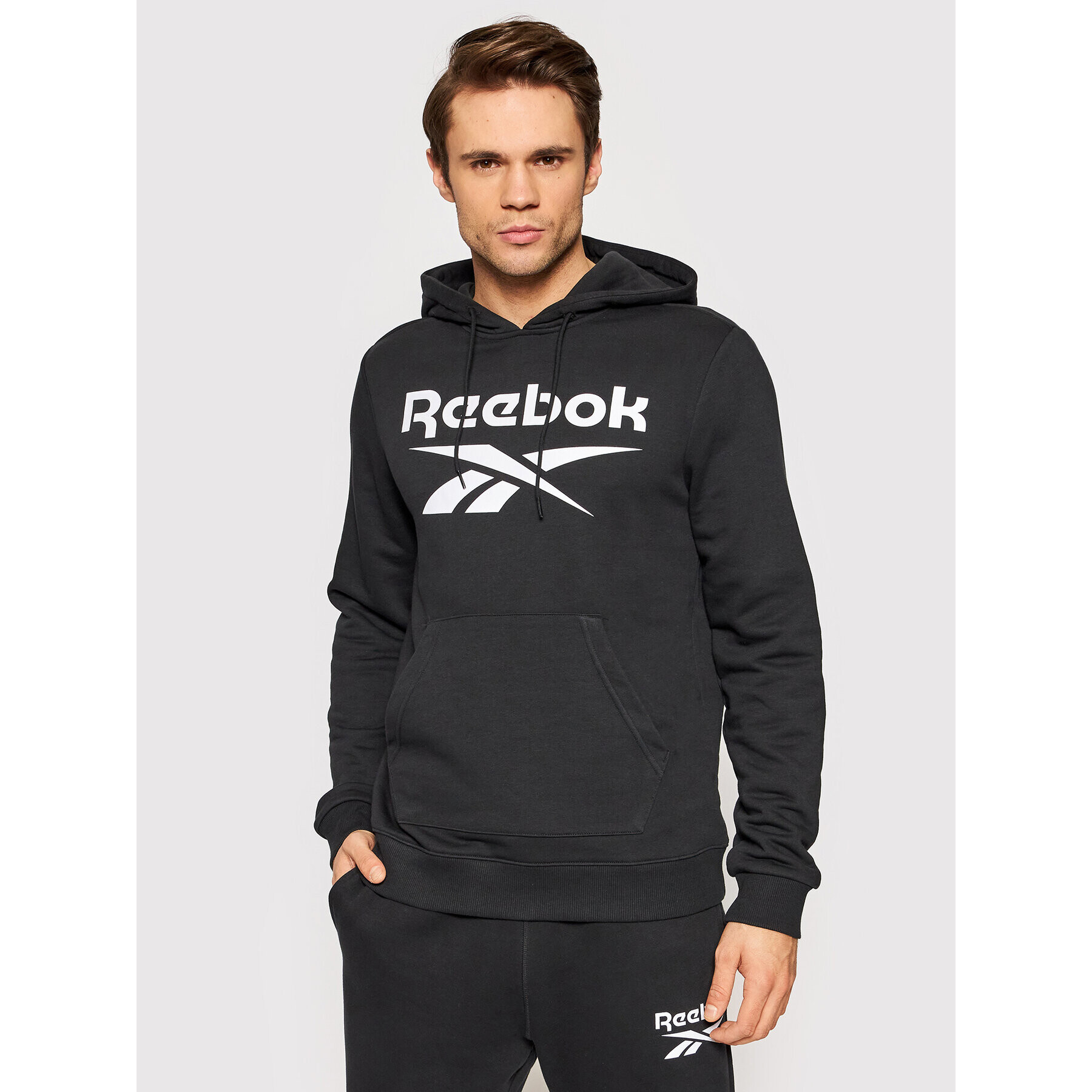 Reebok Суитшърт Identity Big Logo GL3168 Черен Regular Fit - Pepit.bg