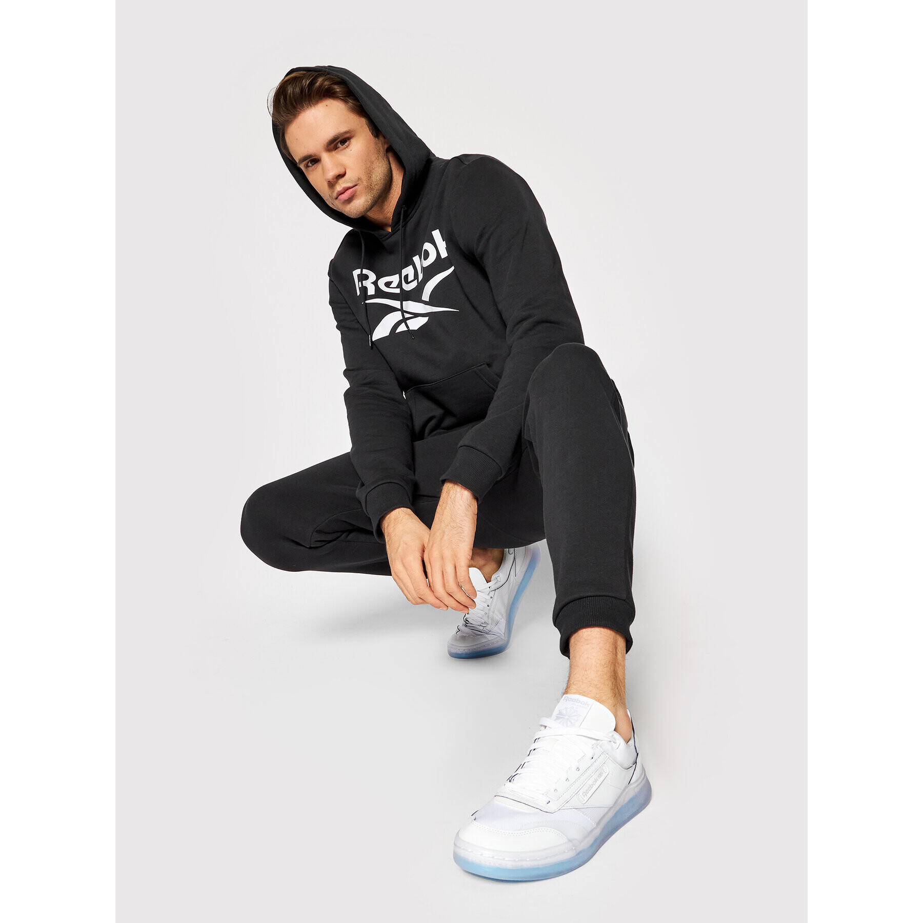 Reebok Суитшърт Identity Big Logo GL3168 Черен Regular Fit - Pepit.bg