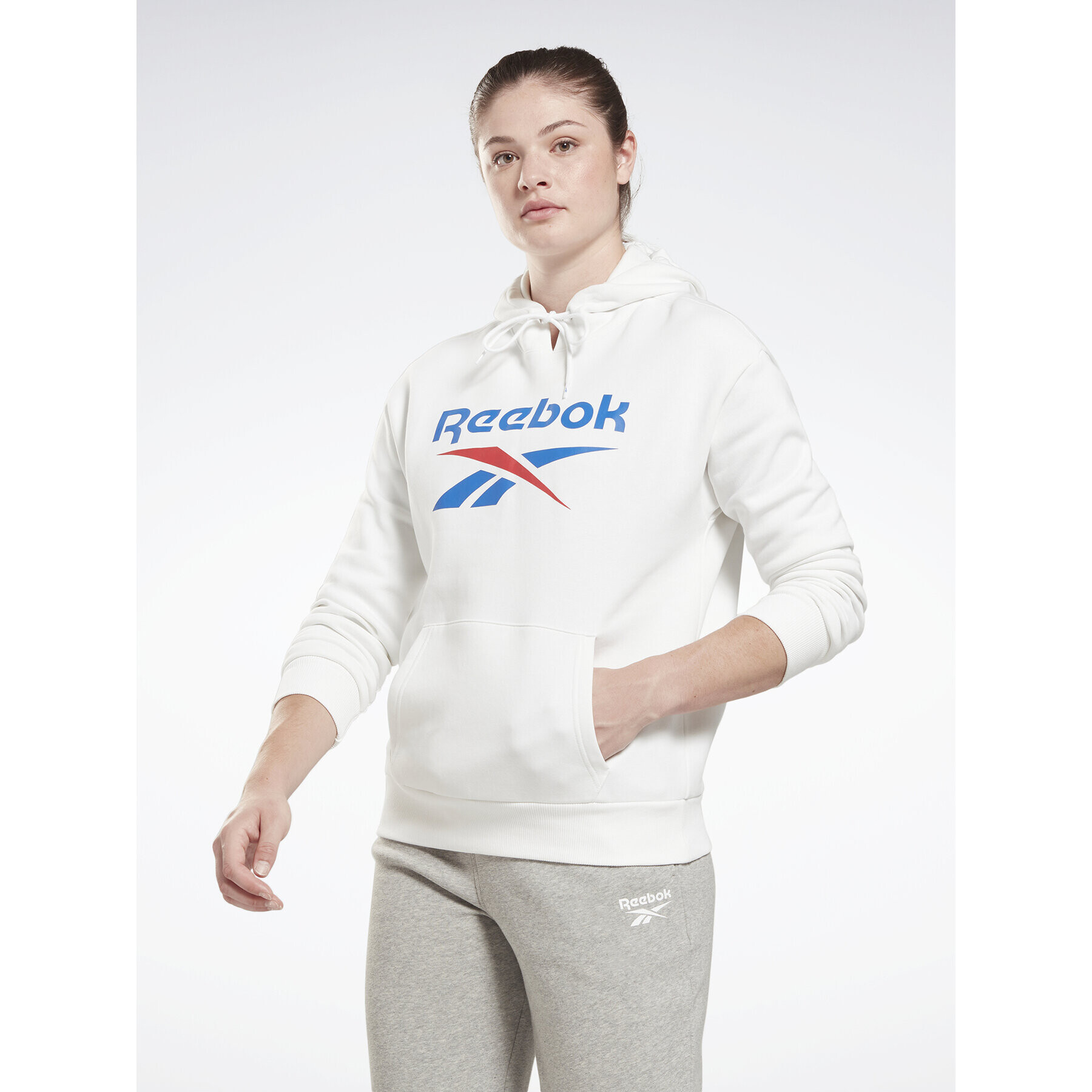 Reebok Суитшърт Identity Big Logo H54749 Бял Loose Fit - Pepit.bg
