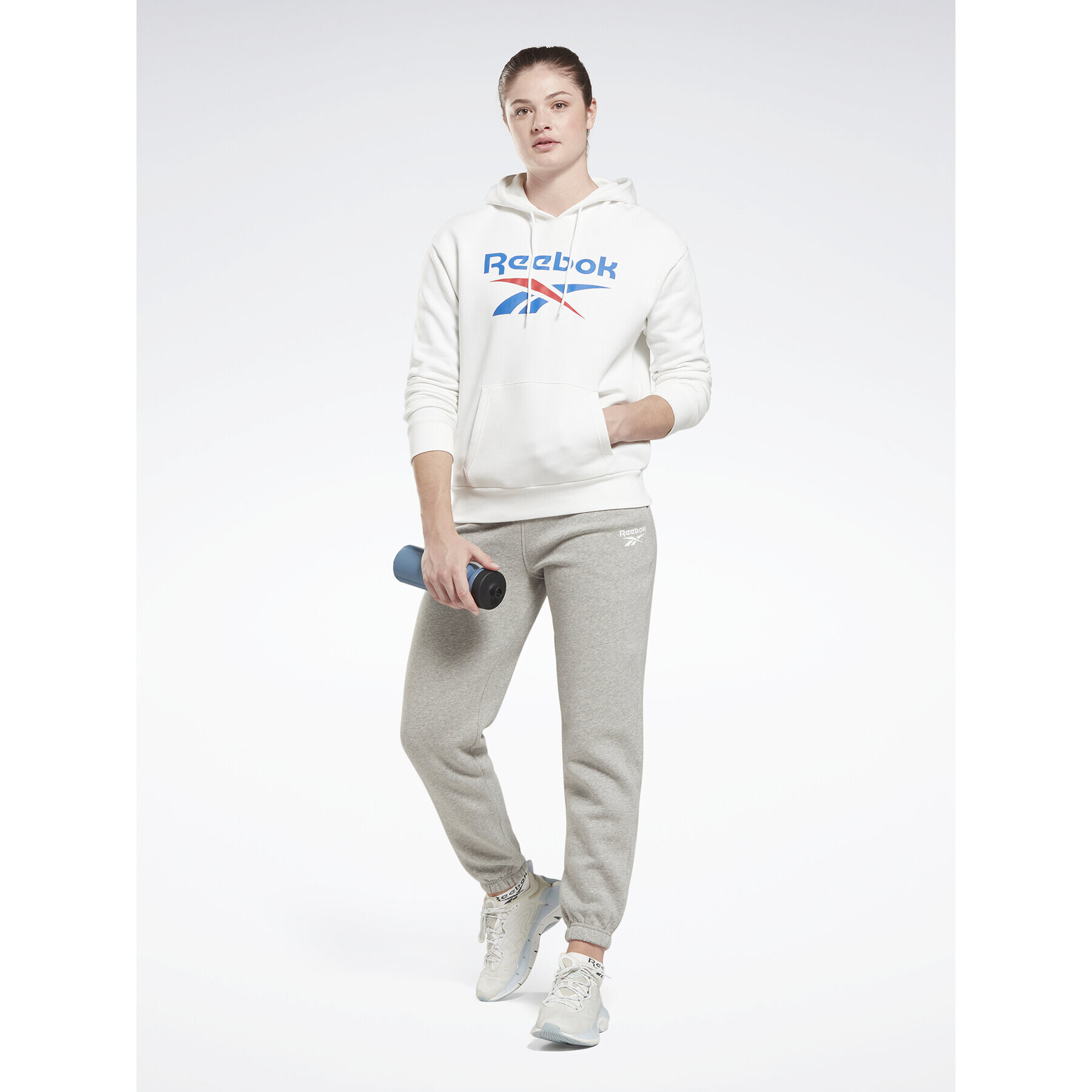 Reebok Суитшърт Identity Big Logo H54749 Бял Loose Fit - Pepit.bg